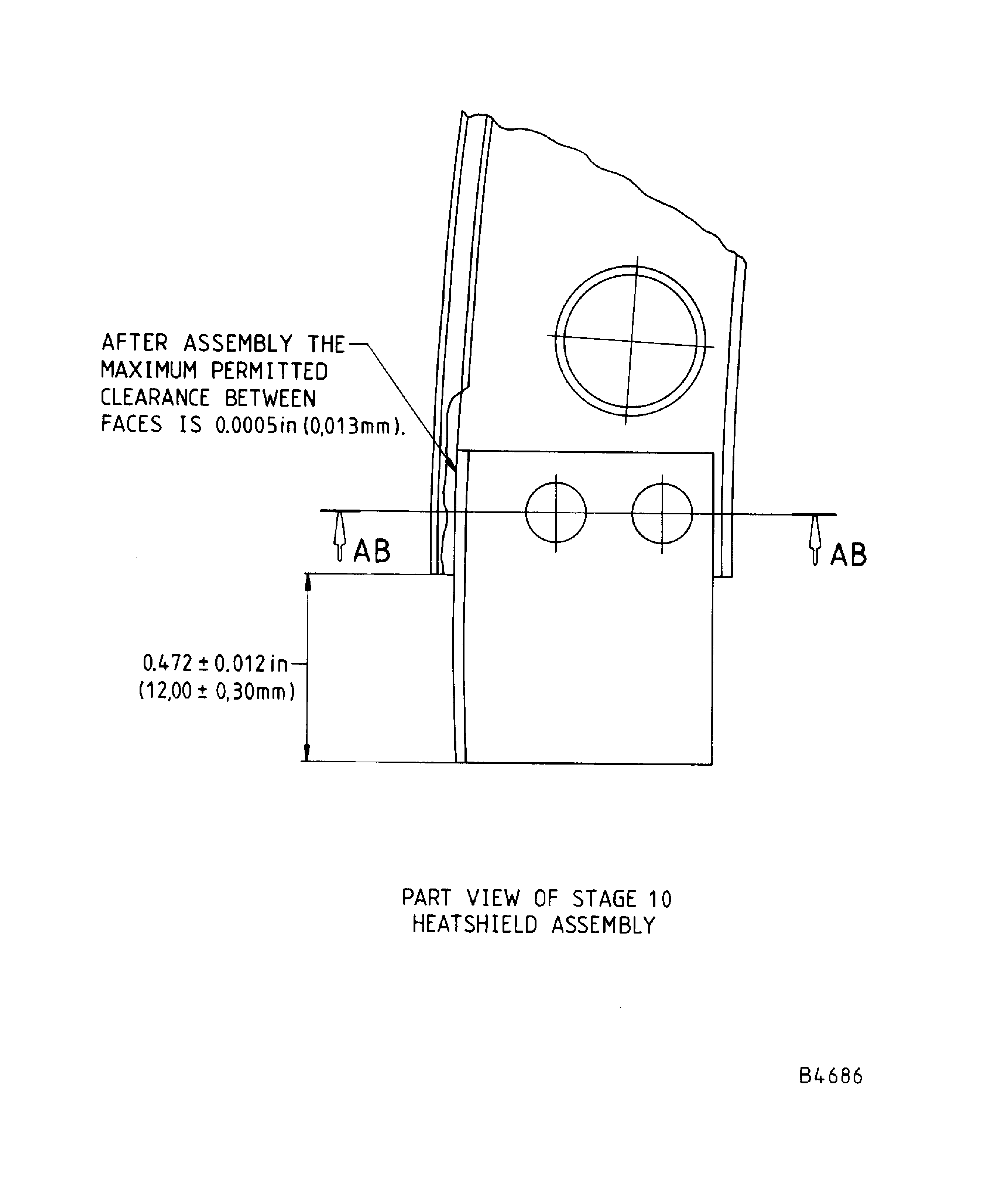 Repair details and dimensions - Assy B