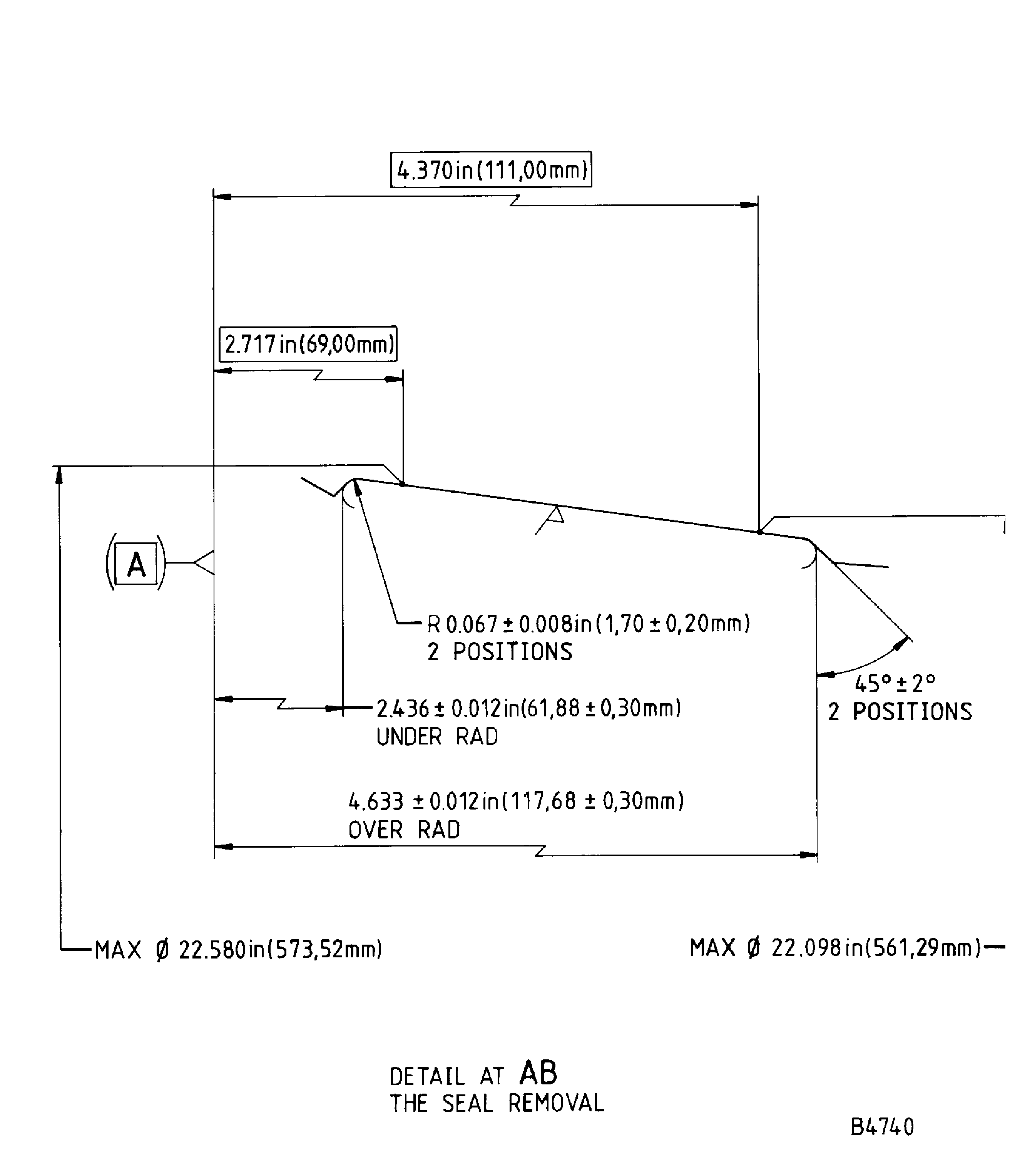 Repair details and dimensions - Assy A