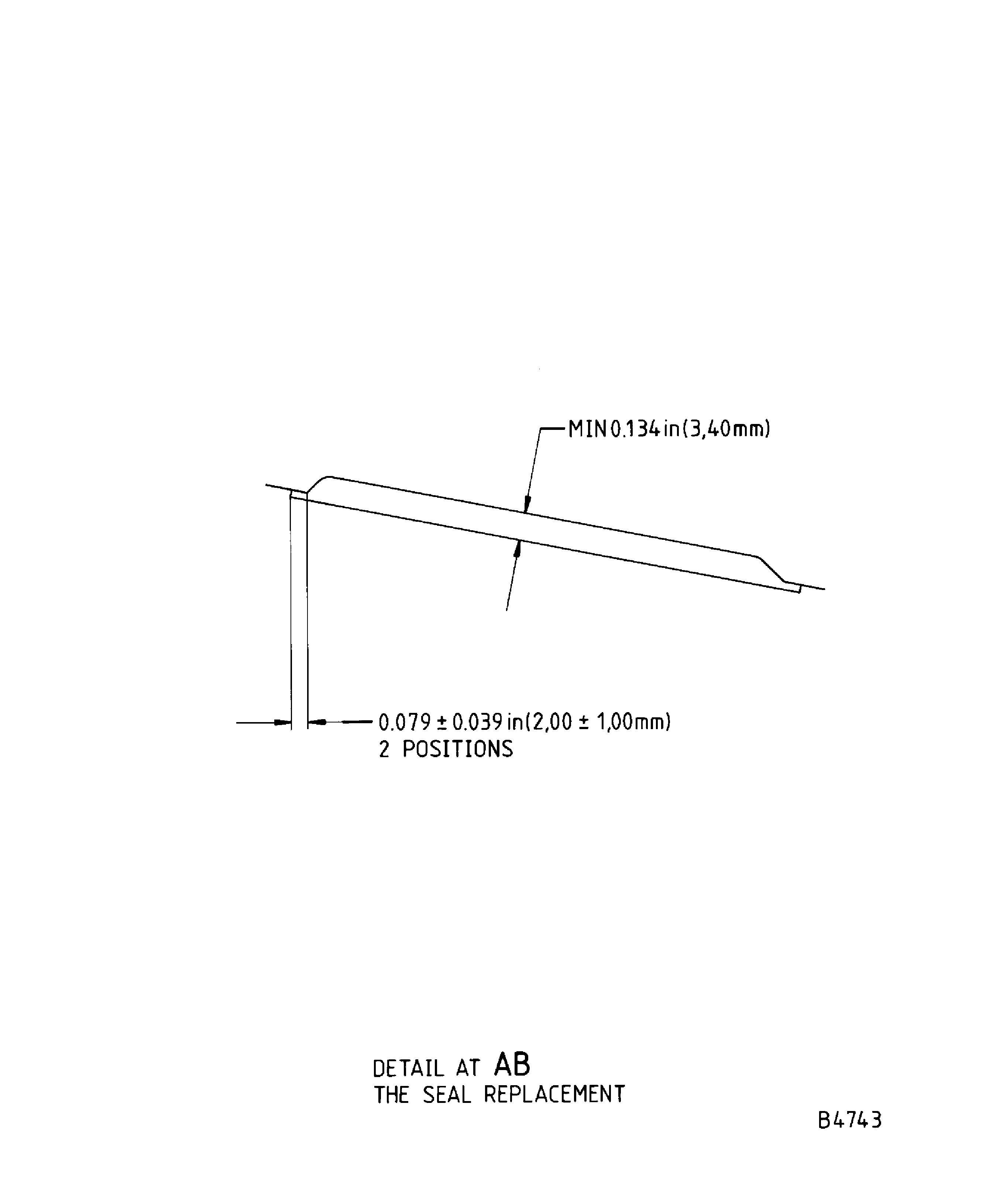 Repair details and dimensions - Assy B