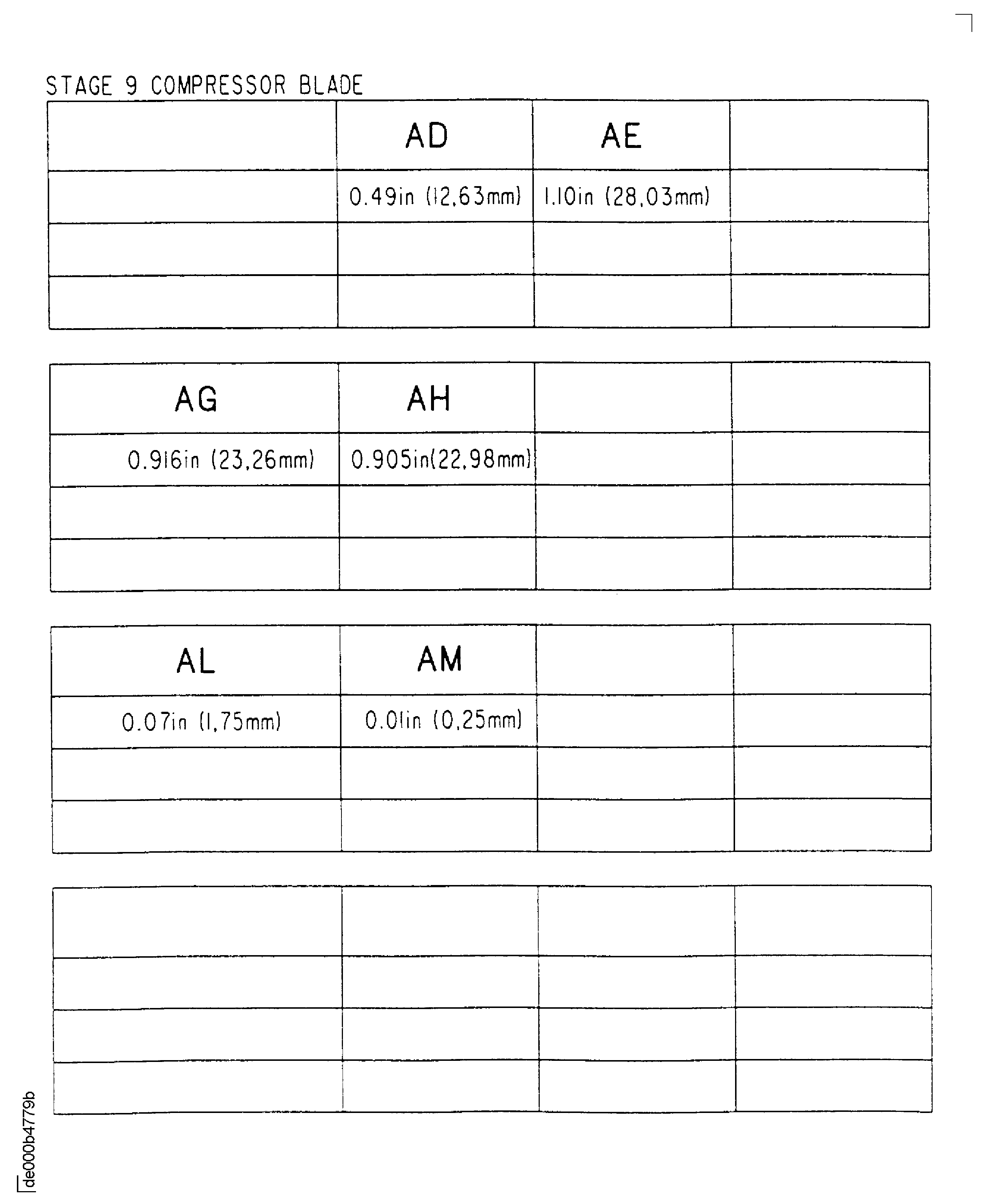 Repair Details And Dimensions - Assembly B