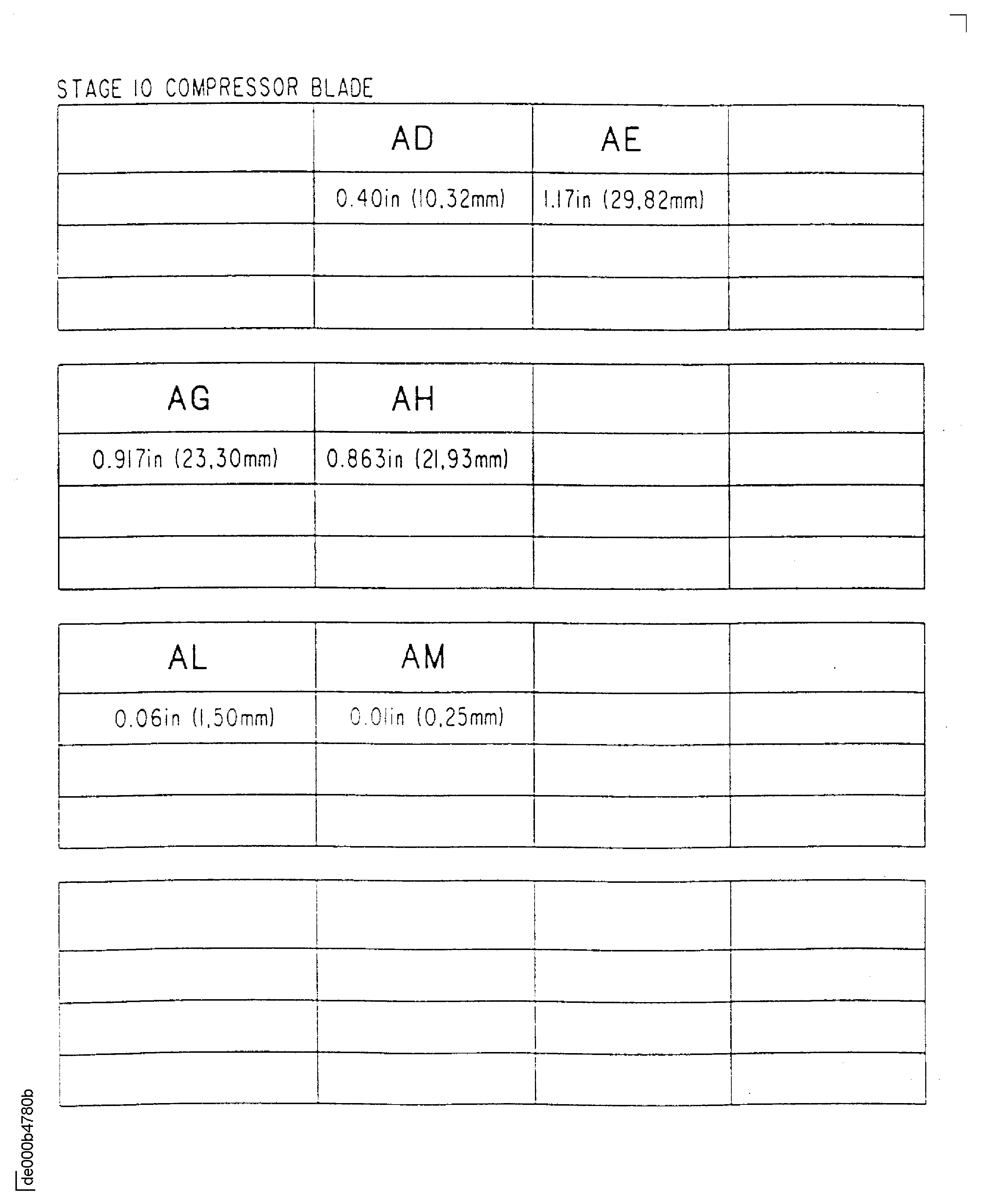 Repair Details And Dimensions - Assembly B