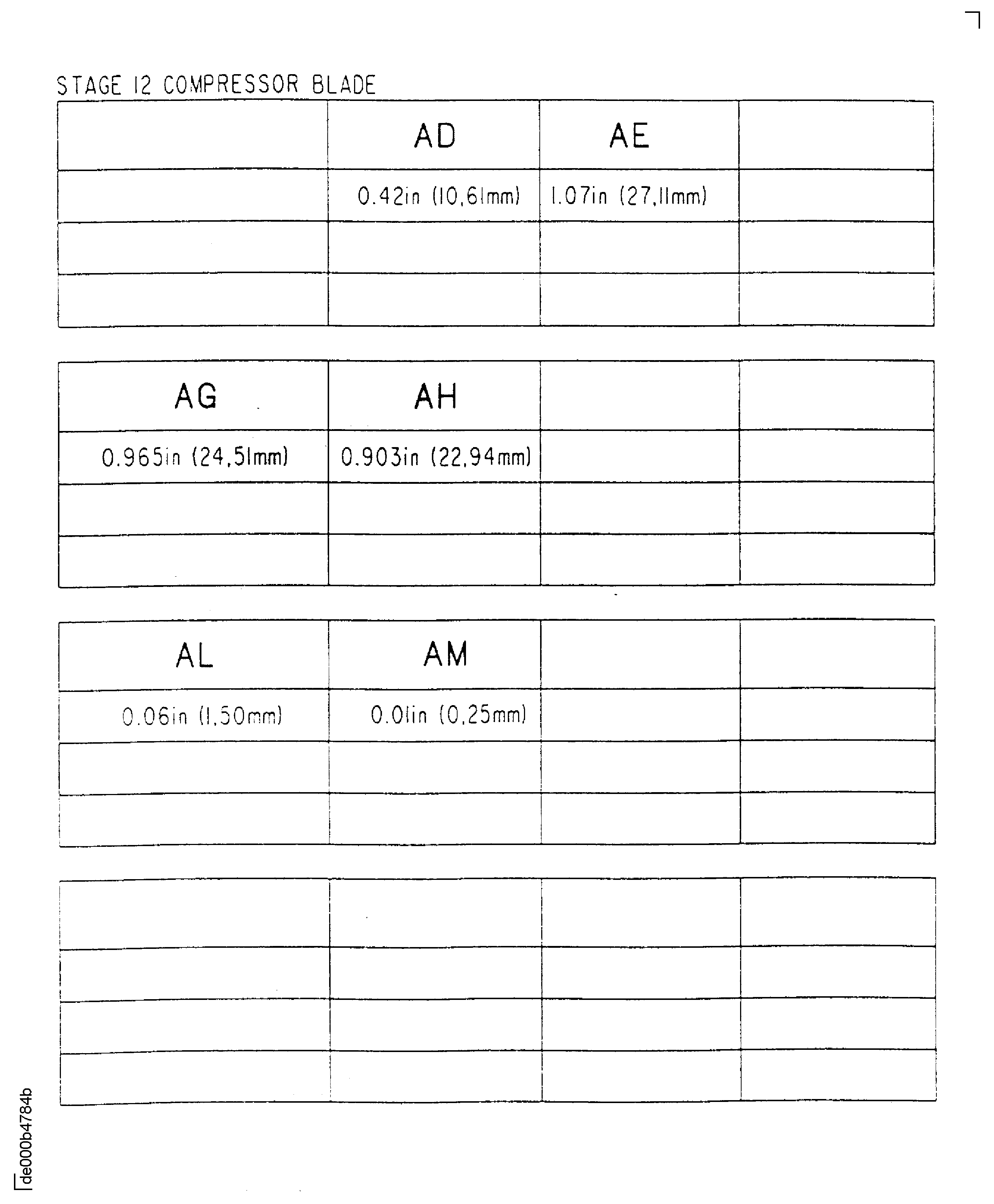 Repair Details And Dimensions - Assembly B
