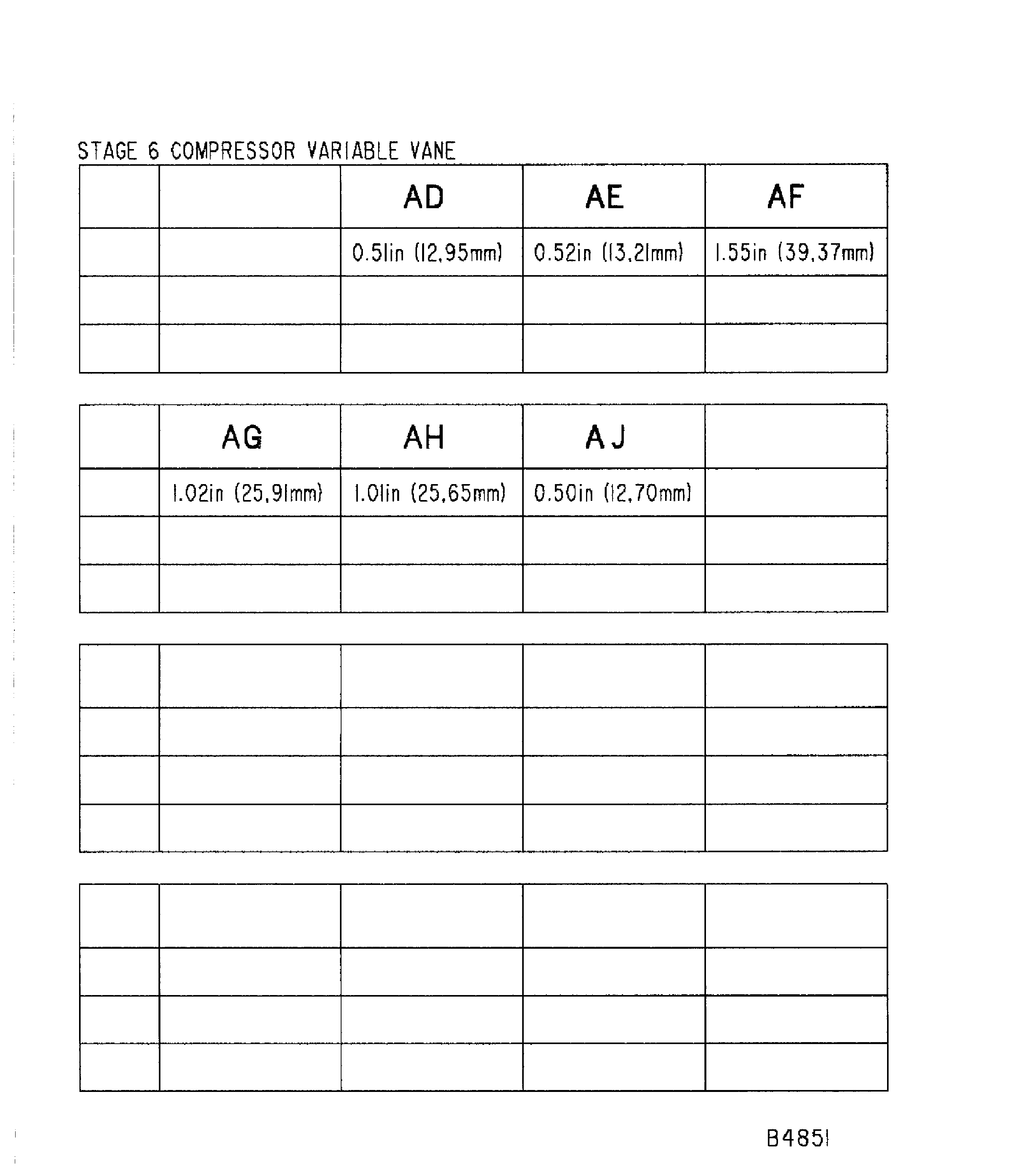 Repair details and dimensions