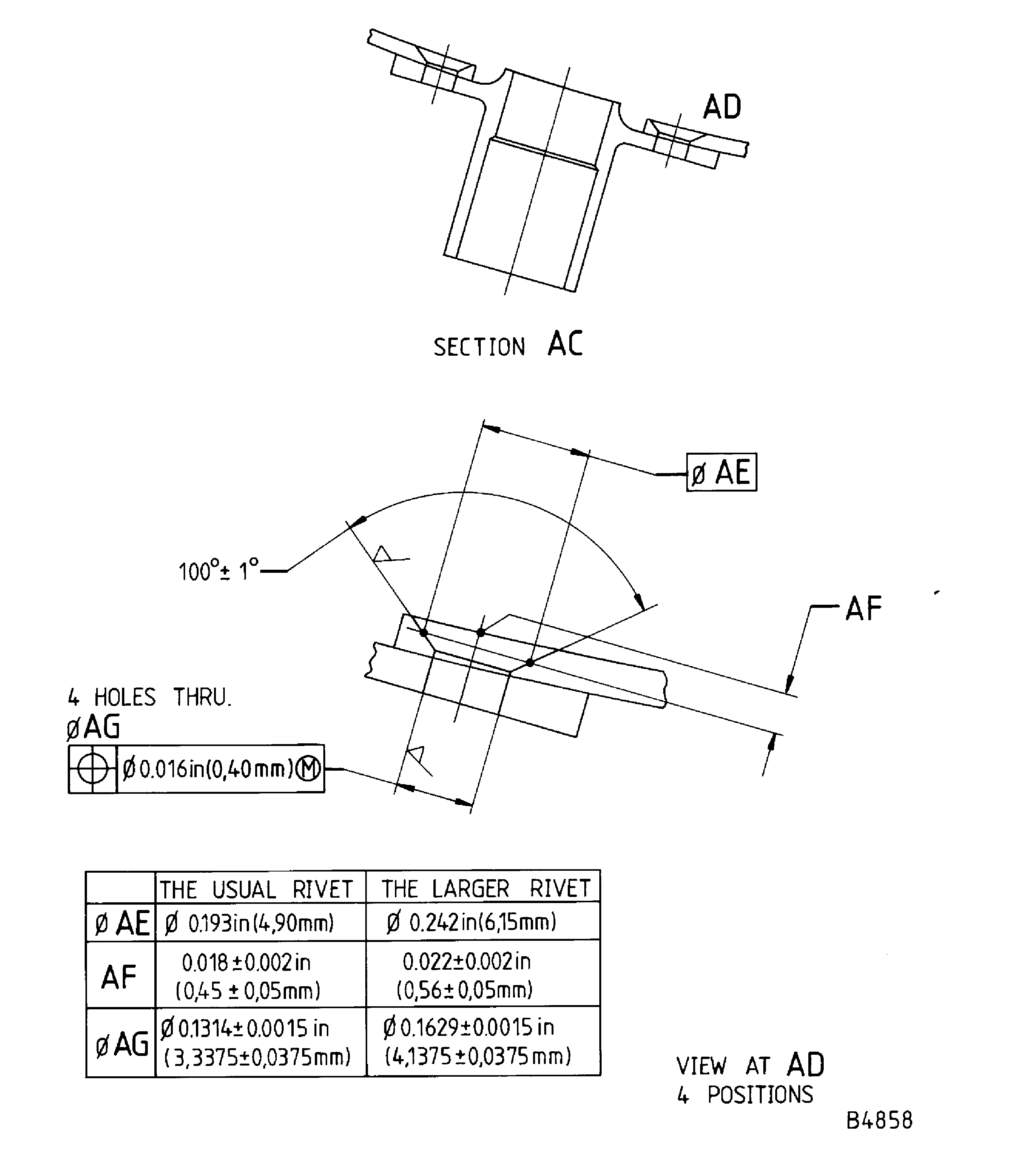 Repair Details And Dimensions - Assembly B, Assembly C And Assembly D