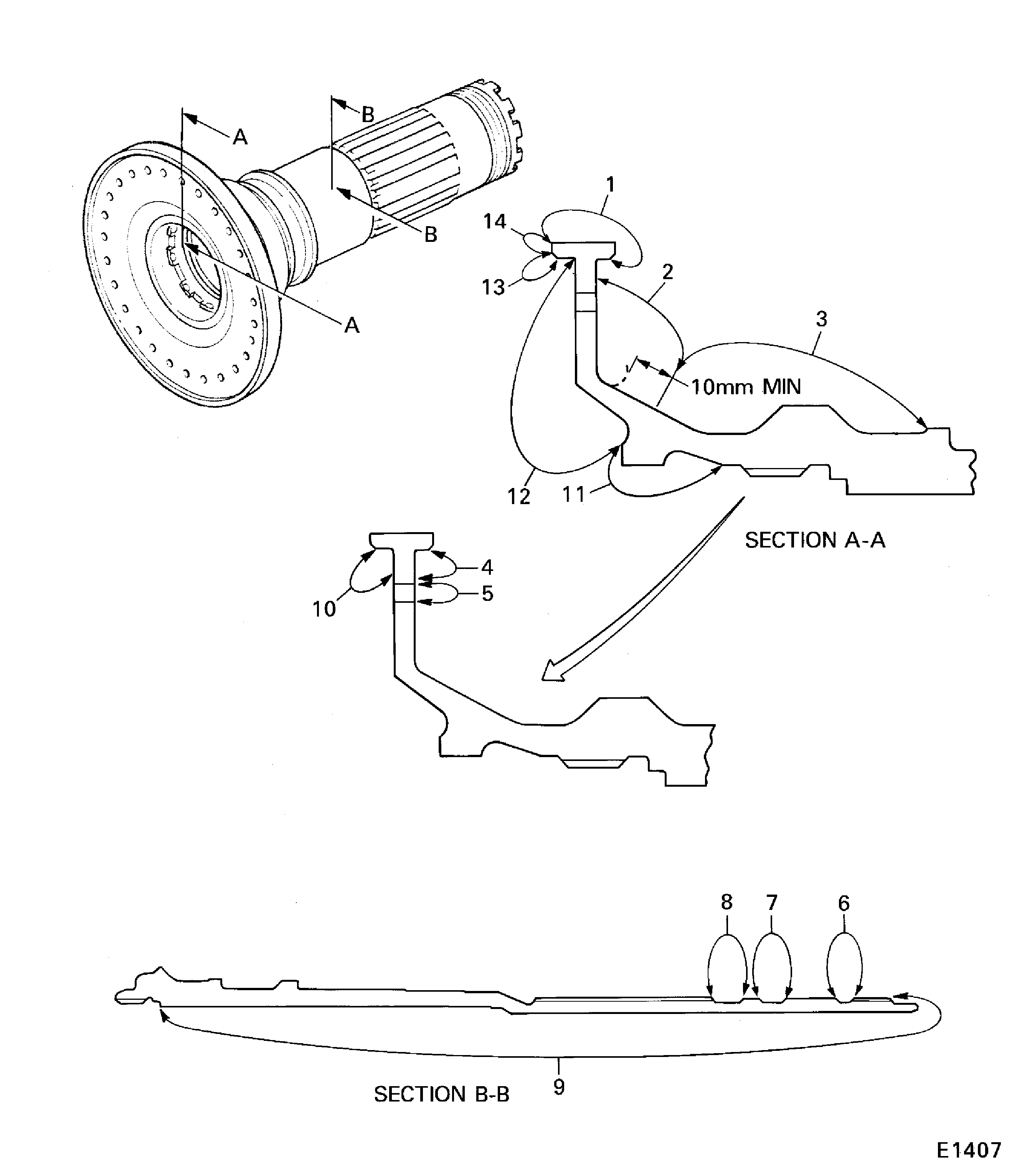 HPC Shaft Assembly Inspection Locations