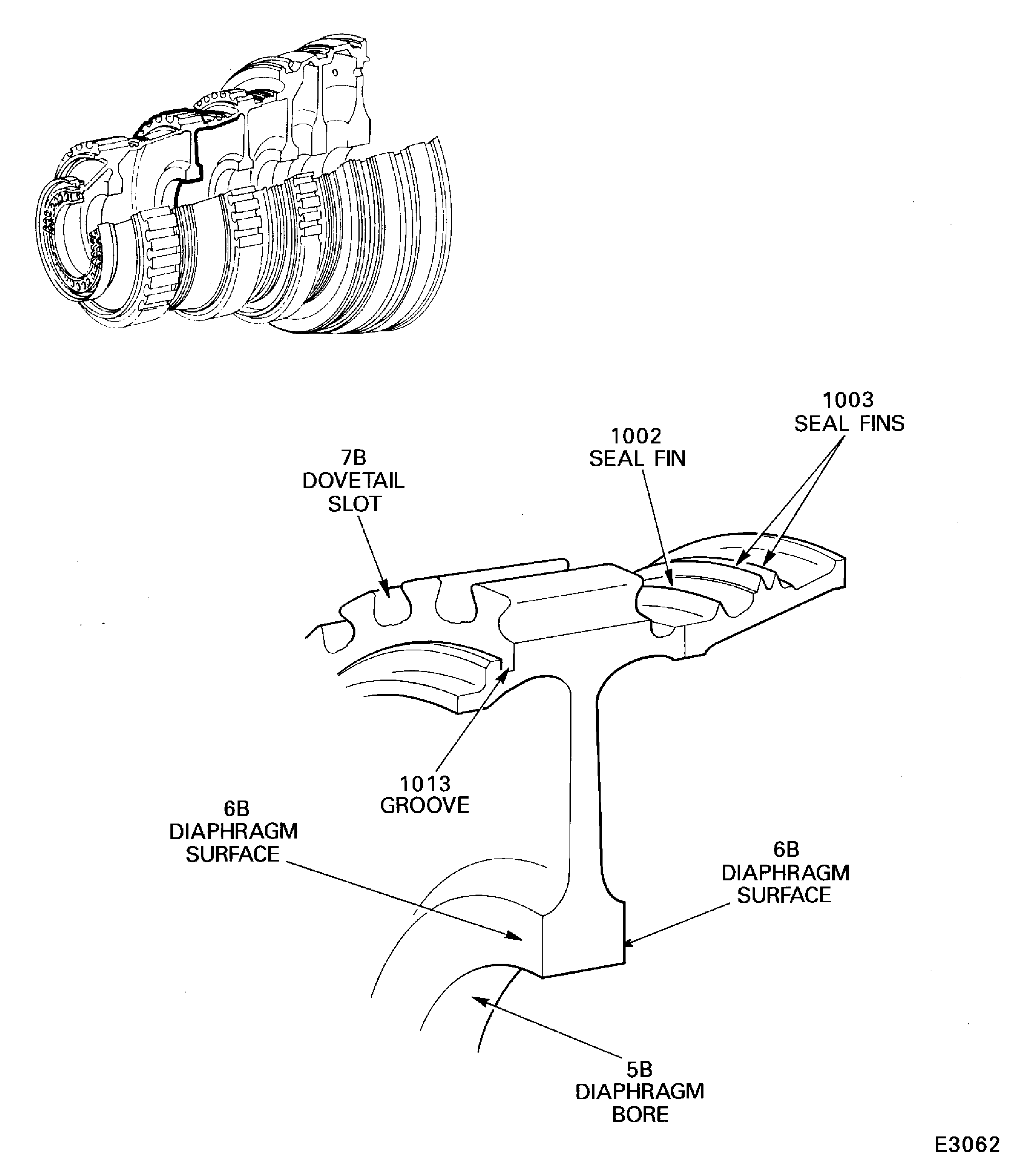 Stage 4 HP Compressor Disc - Inspection Locations