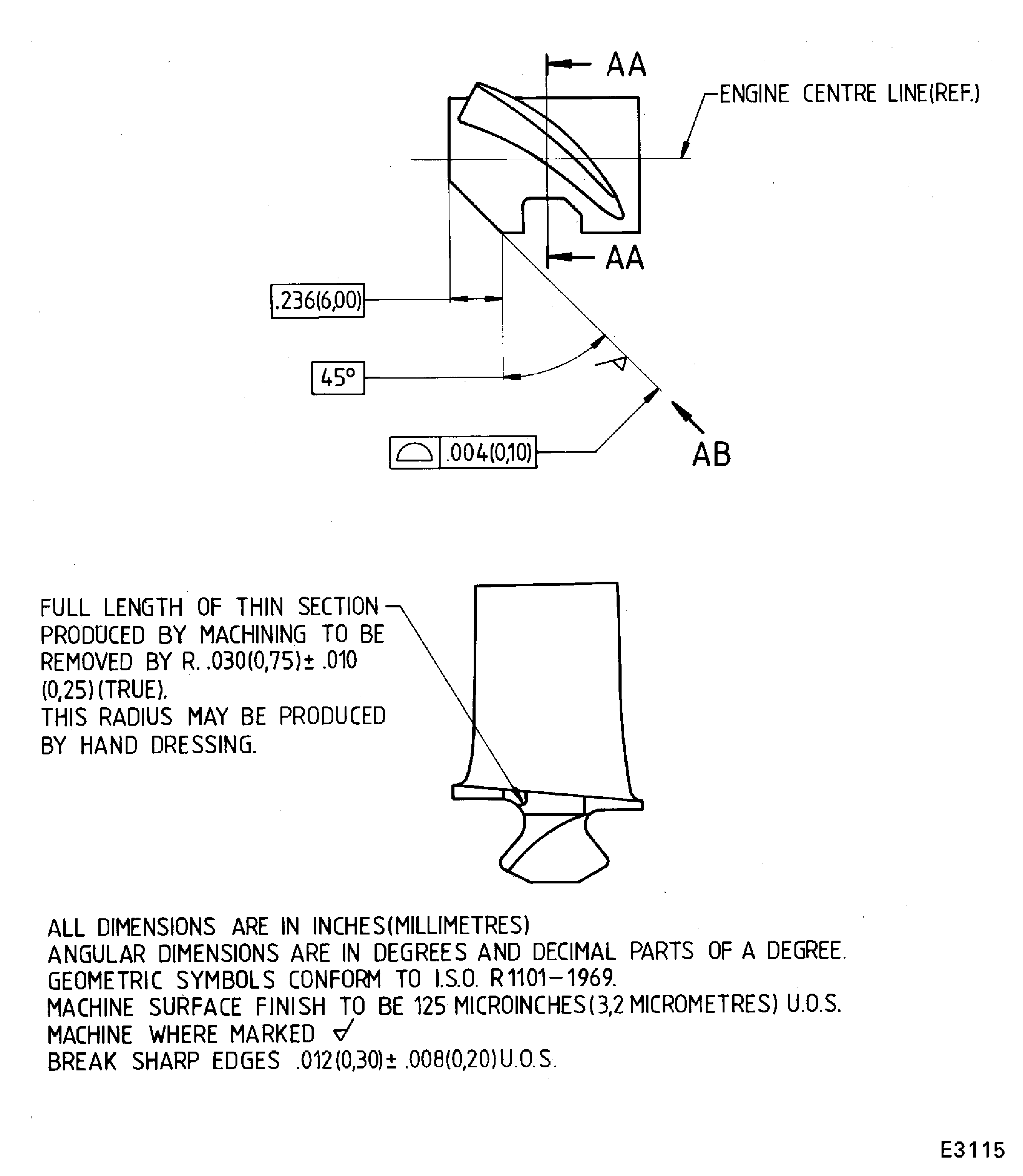 HP compressor stage 9 left hand locking blades
