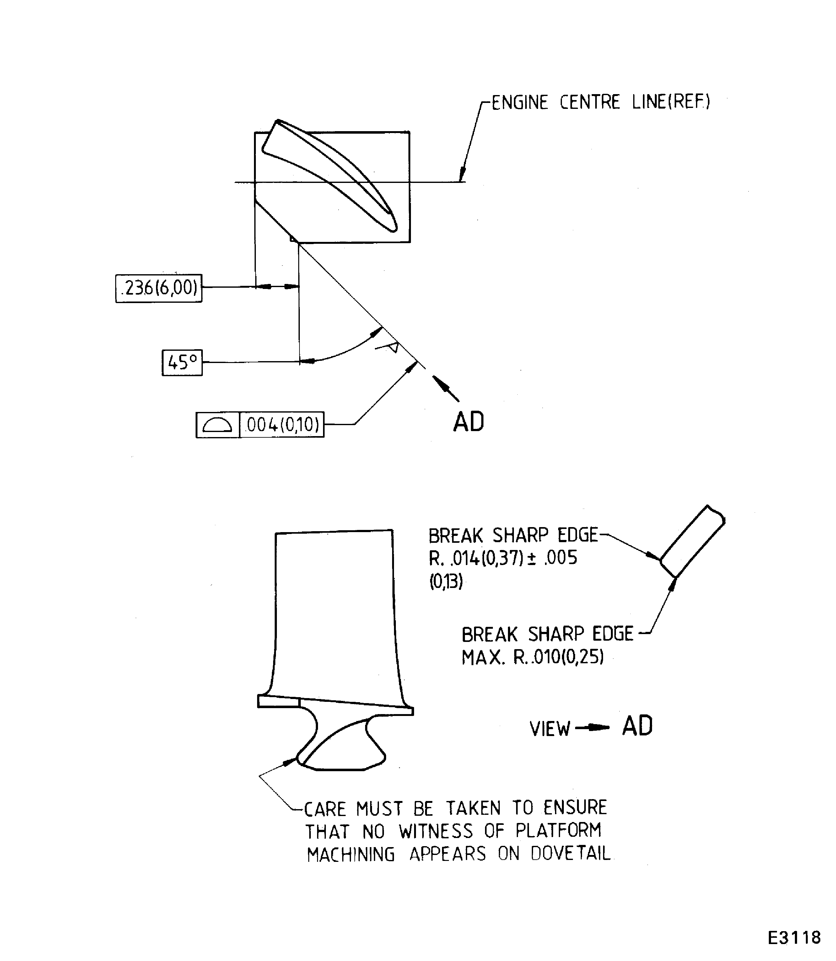 HP compressor stage 9 blades (6A3251C01 and 6A3251C02)