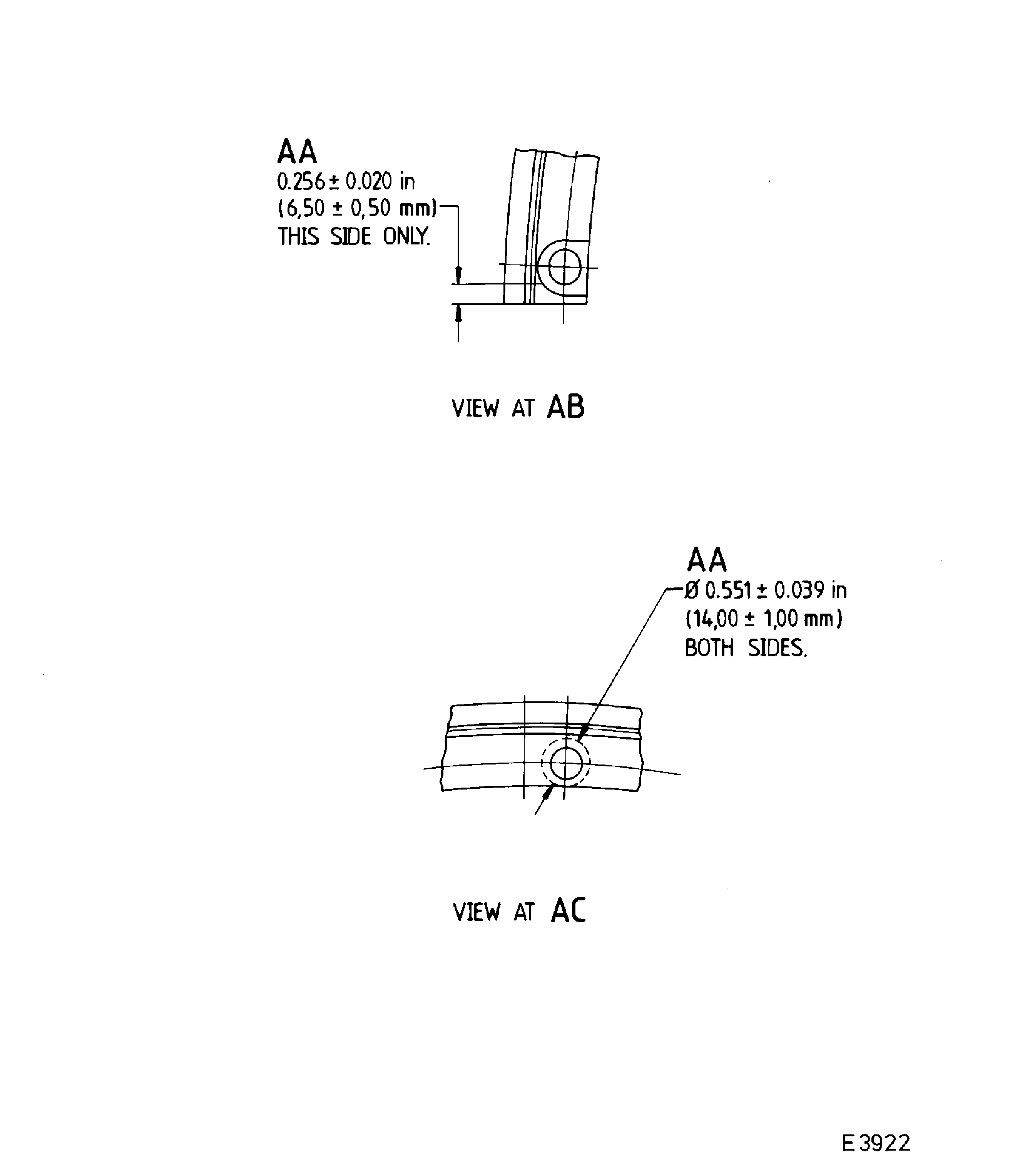 Repair details and dimensions - Assembly A