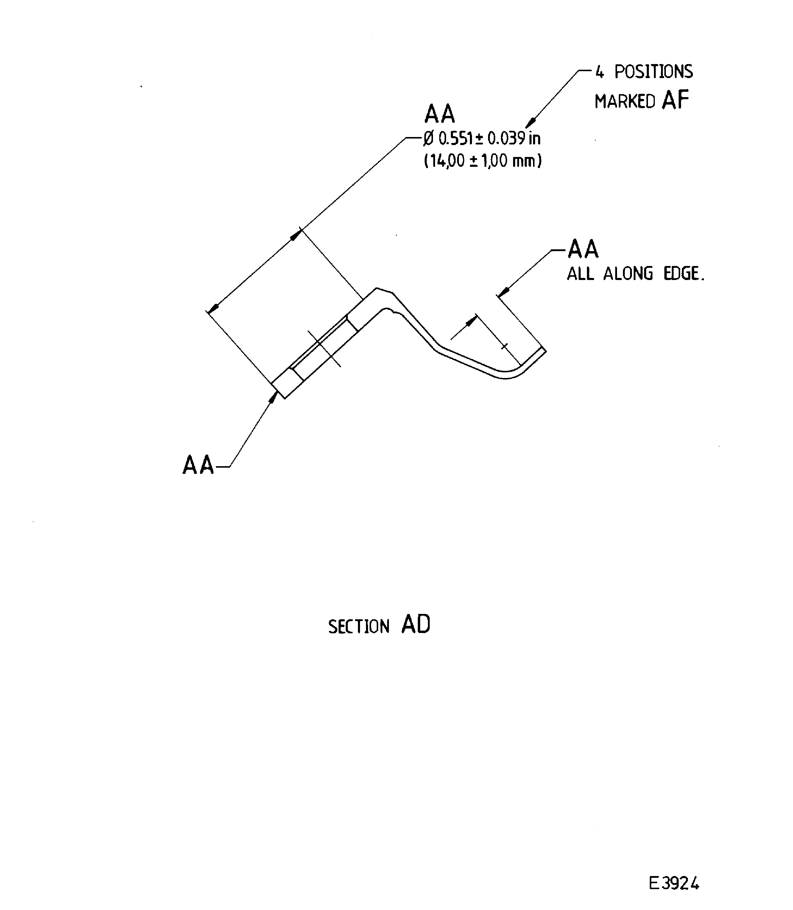 Repair details and dimensions - Assembly A