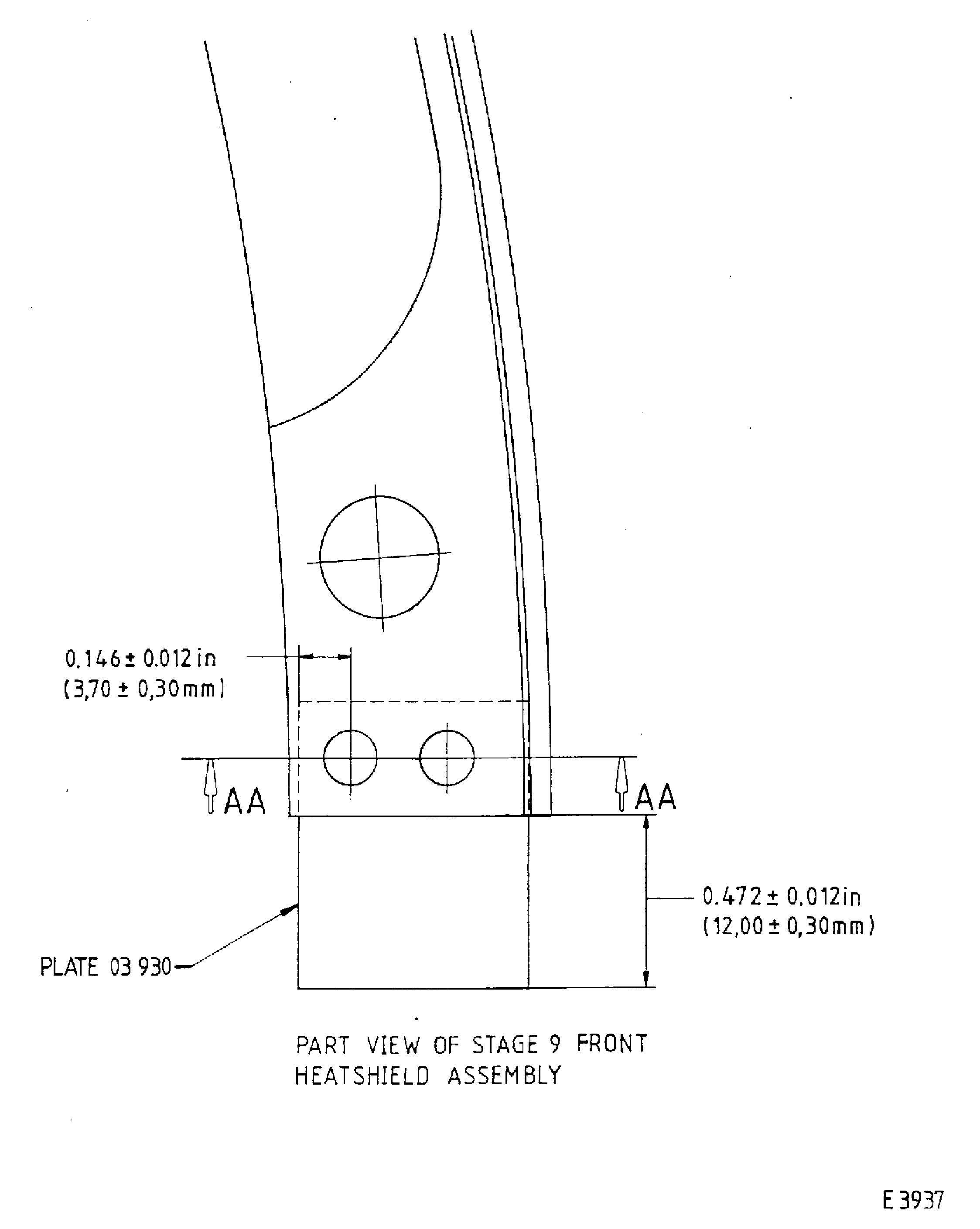 Repair details and dimensions - Assembly B