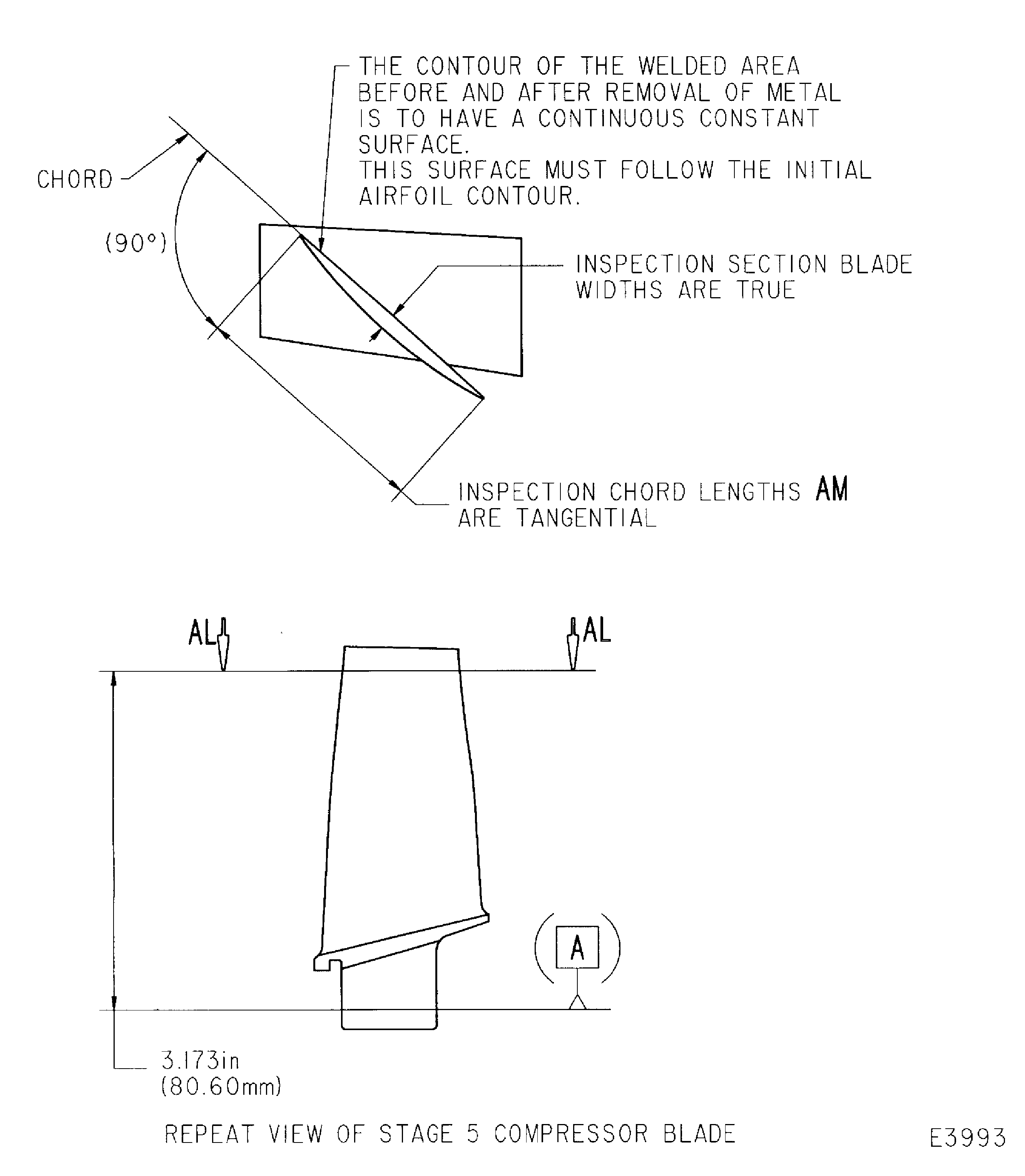 Repair details and dimensions - Assembly B