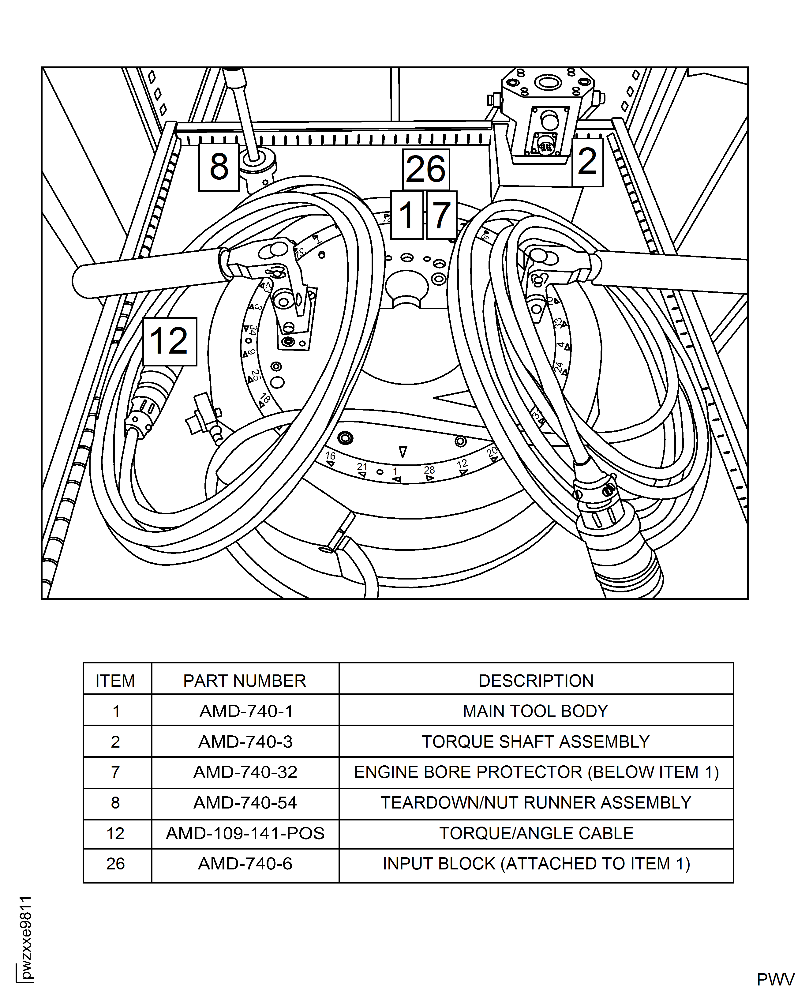 HP Compressor Rotor Joint Tooling IAE1P16616 (AMD-740 Storage Console Drawer #1)