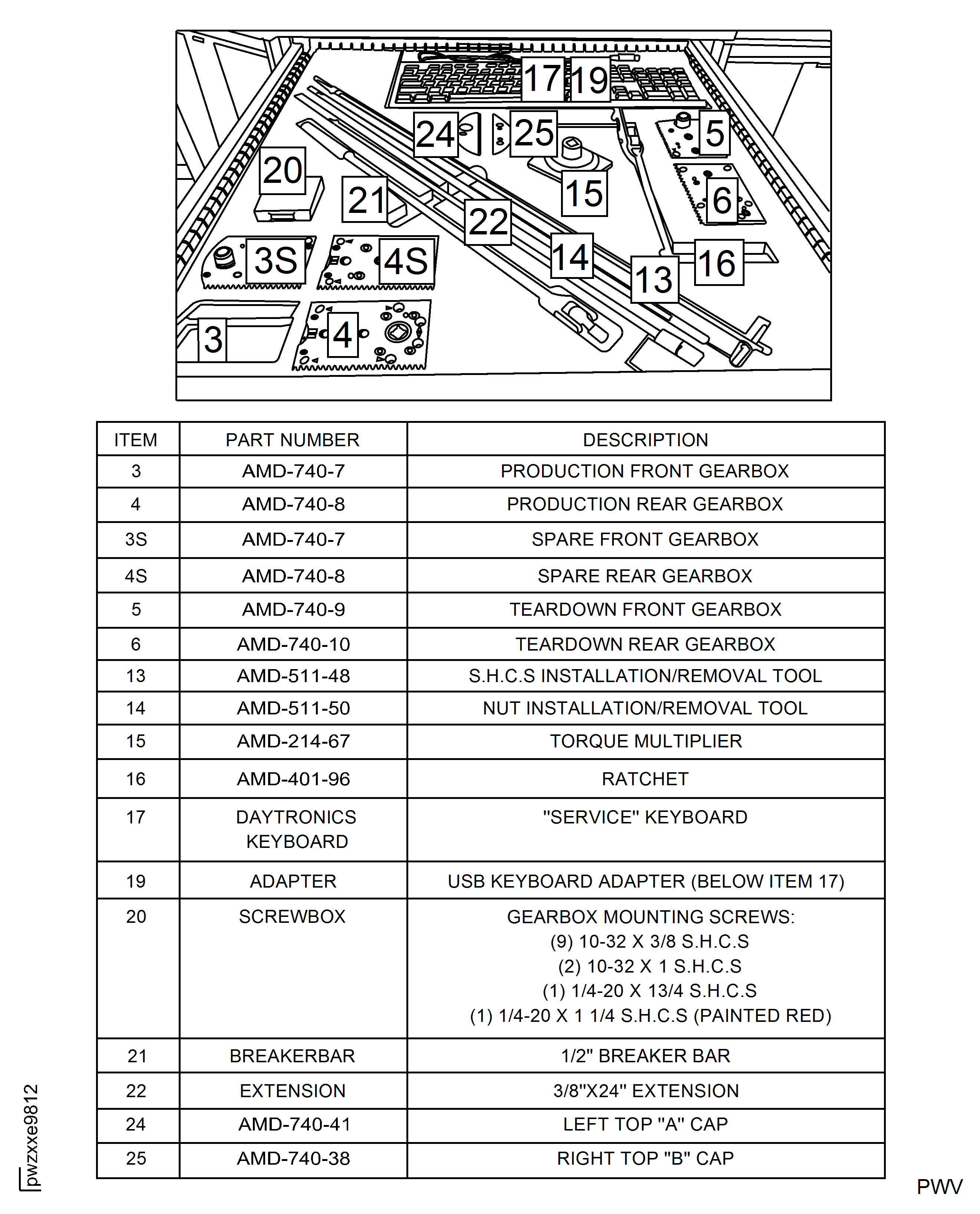 HP Compressor Rotor Joint Tooling IAE1P16616 (AMD-740 Storage Console Drawer #2)