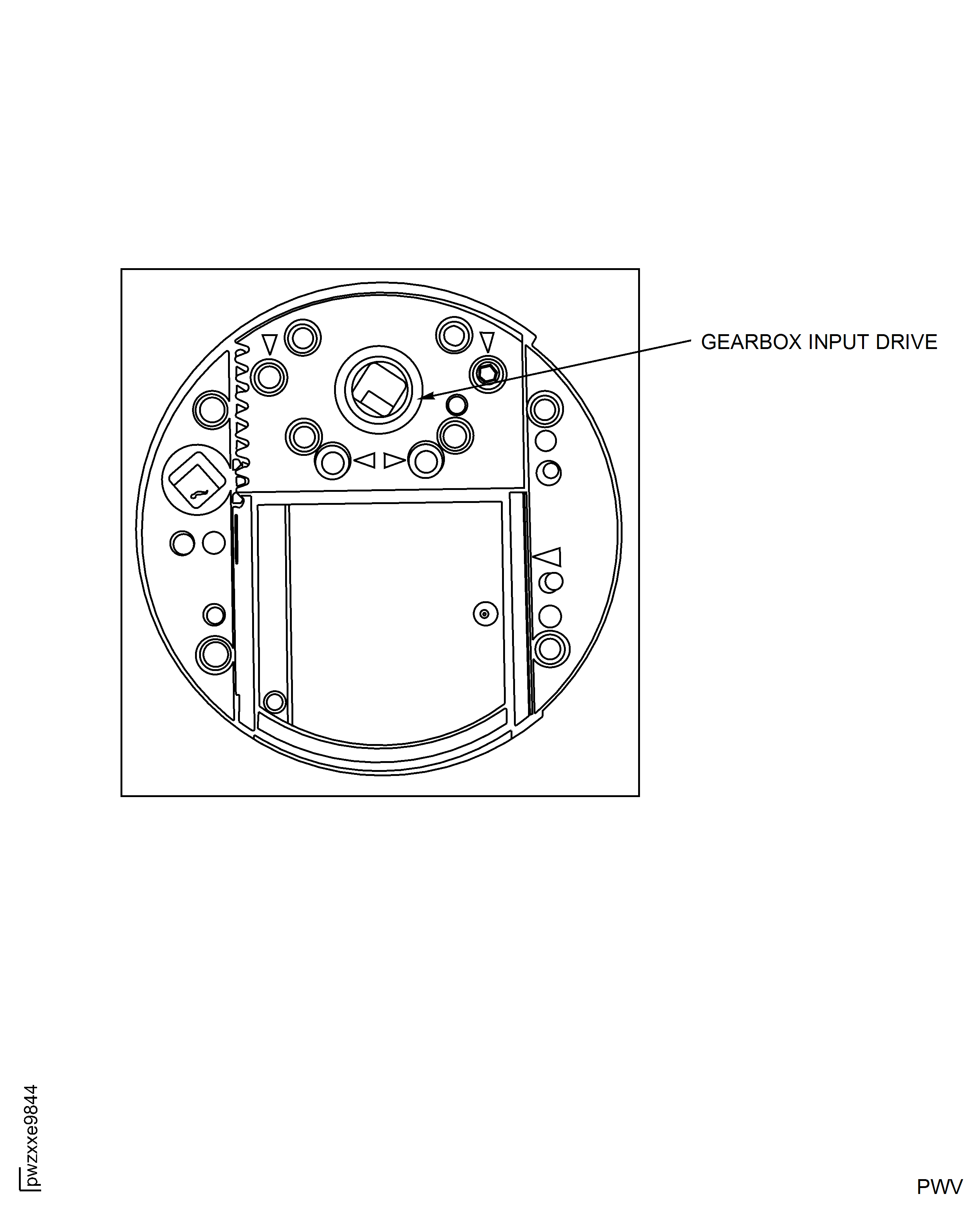 Production Gearbox Assembly - Full Travel Position