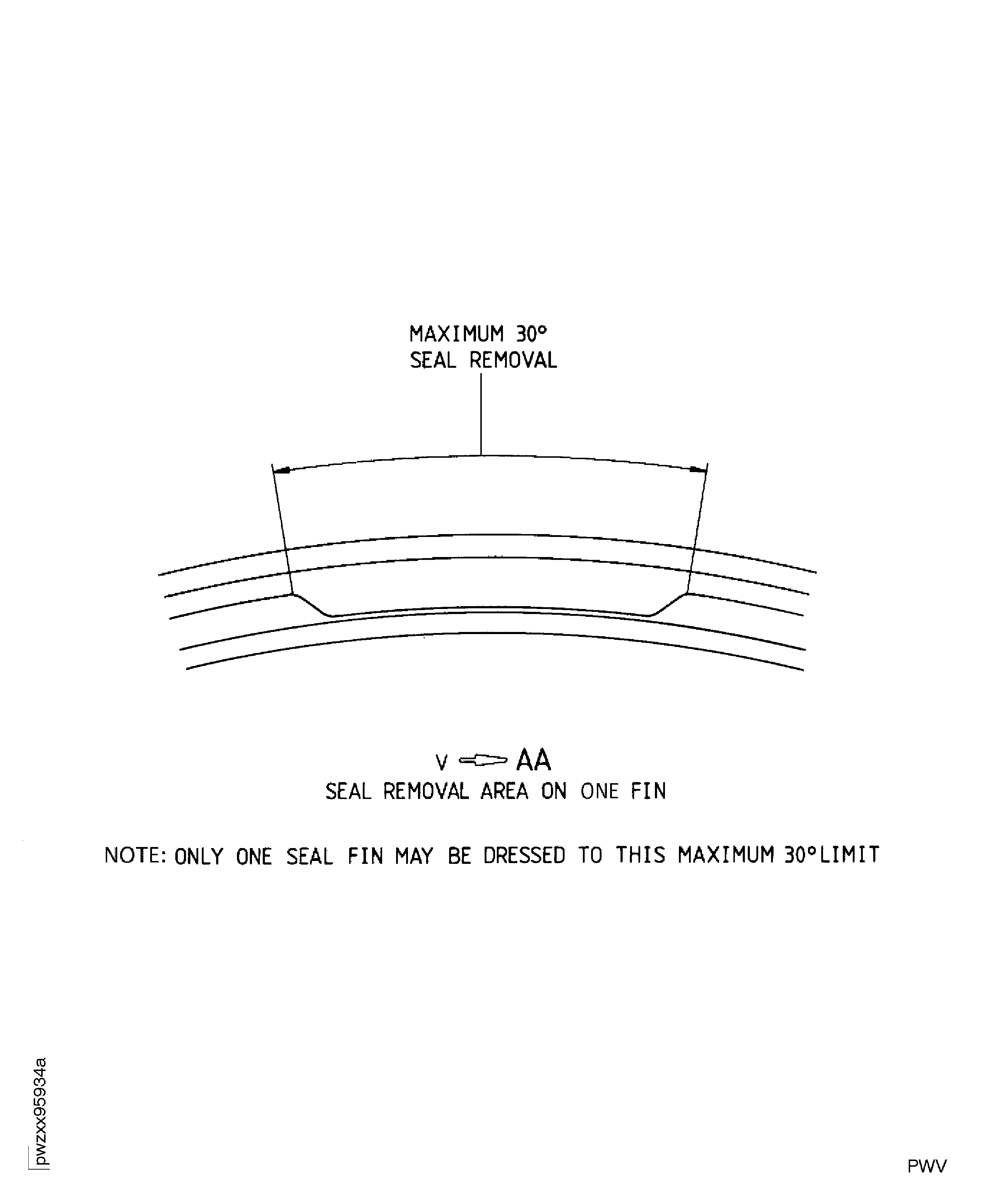 HP Compressor Rear Rotating Air Seal - Repair Details and Dimensions - All Assemblies