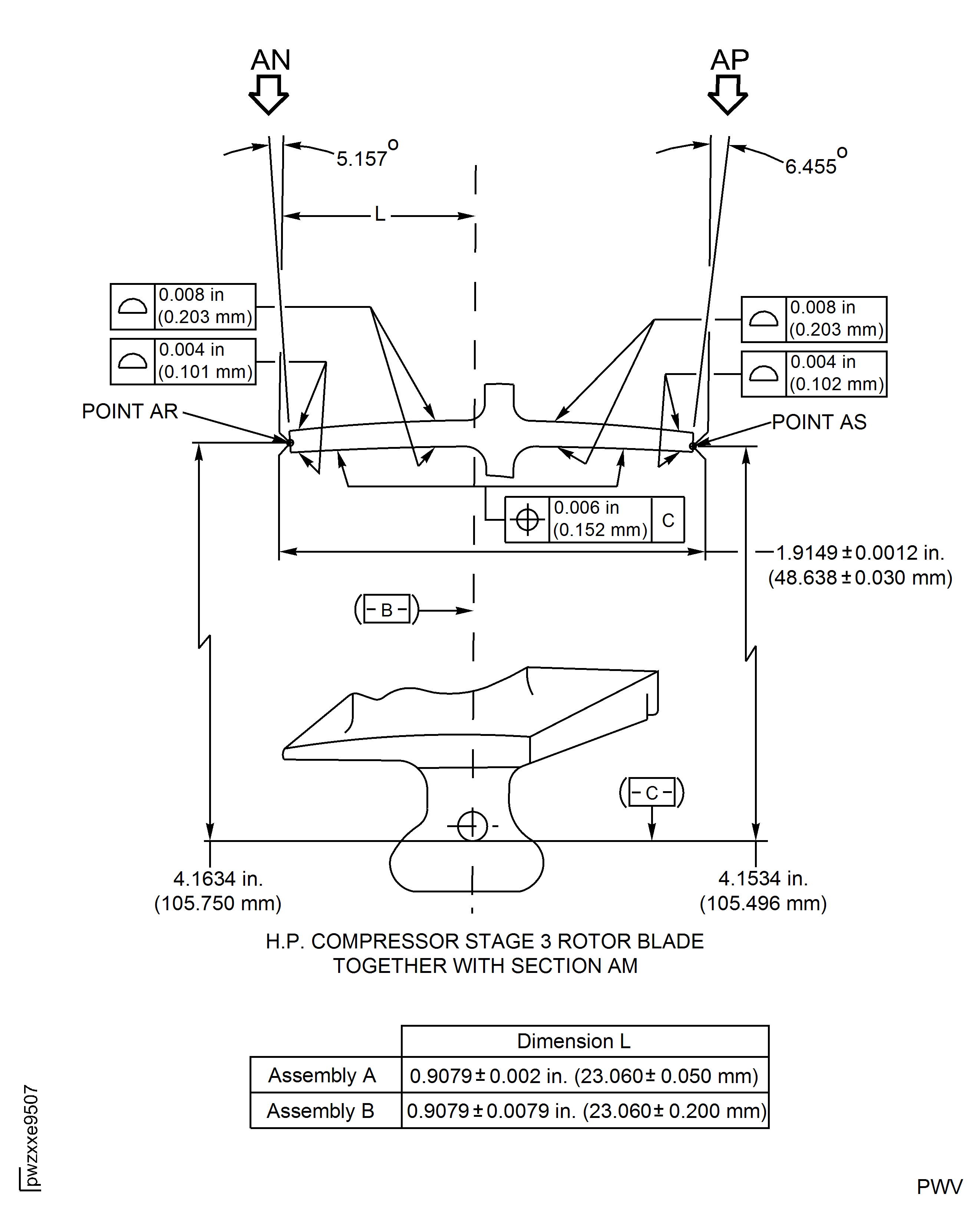 Repair Details And Dimensions - Assembly A And B (Post Machining, Post-Weld)