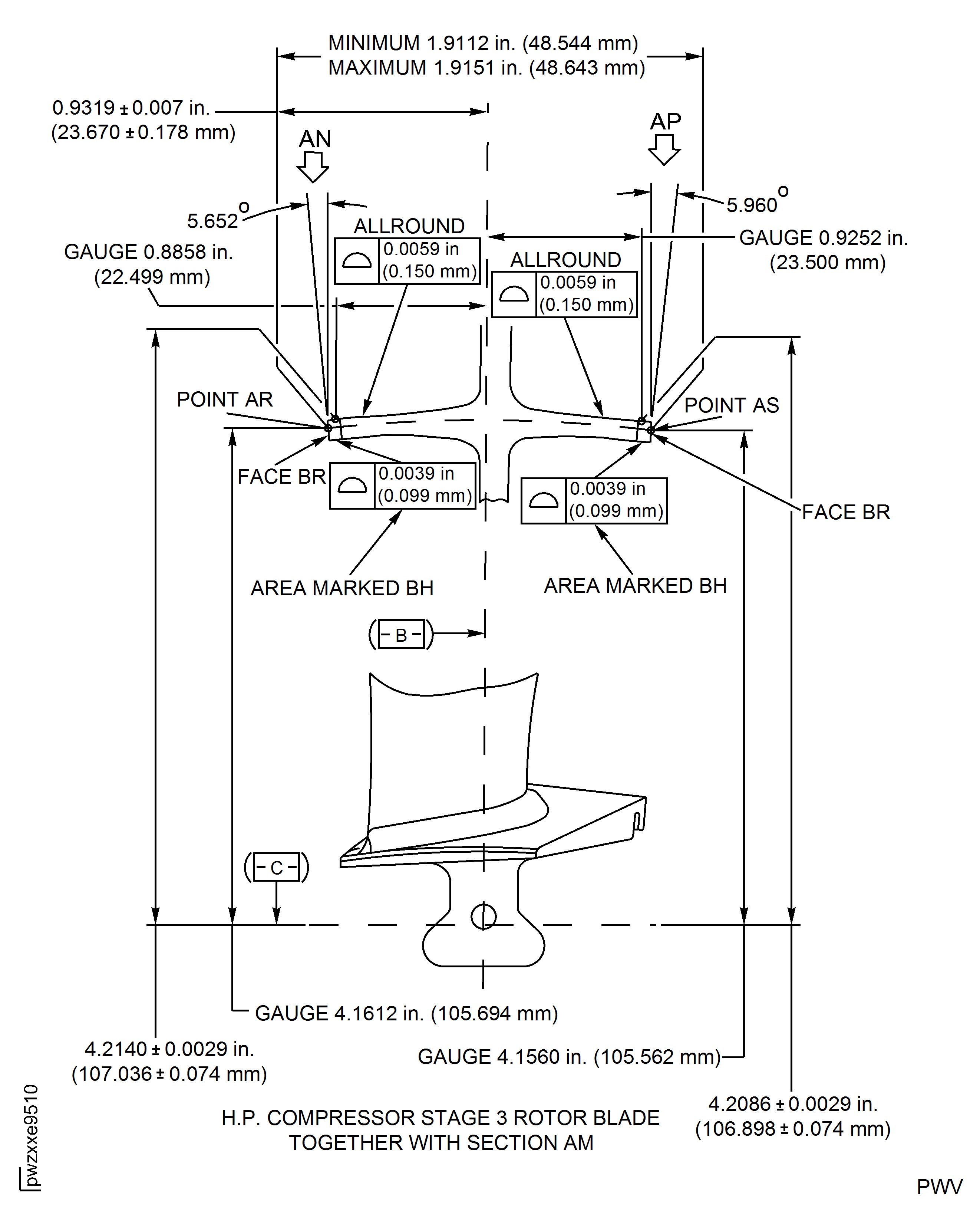 Repair Details And Dimensions - Assembly E And F (Post-Weld, Post Machining)