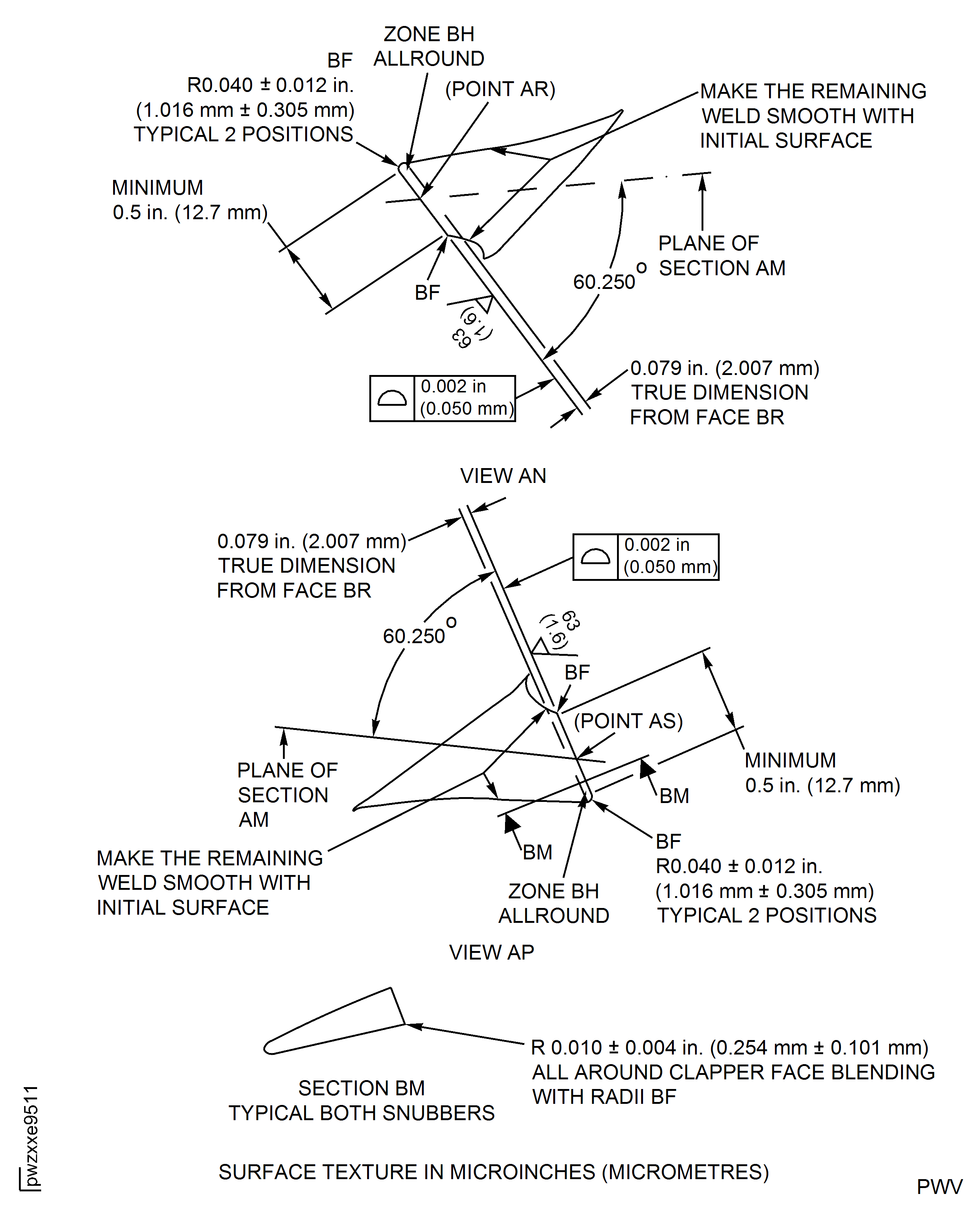 Repair Details And Dimensions - Assembly E And F