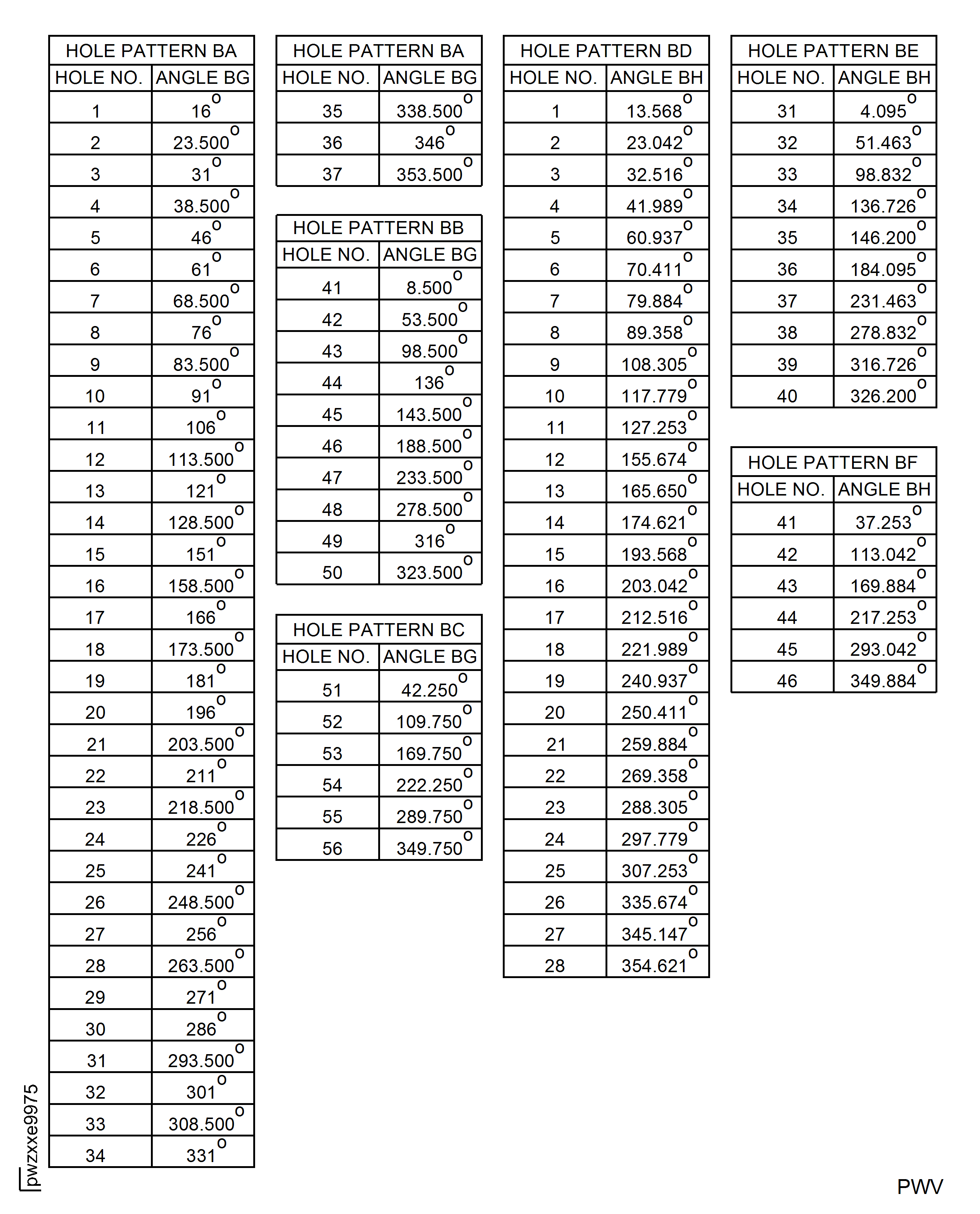 High Pressure (HP) Compressor Stage 7 Rotor Path Case Assembly - Repair Details and Dimensions - Assembly A, D and E
