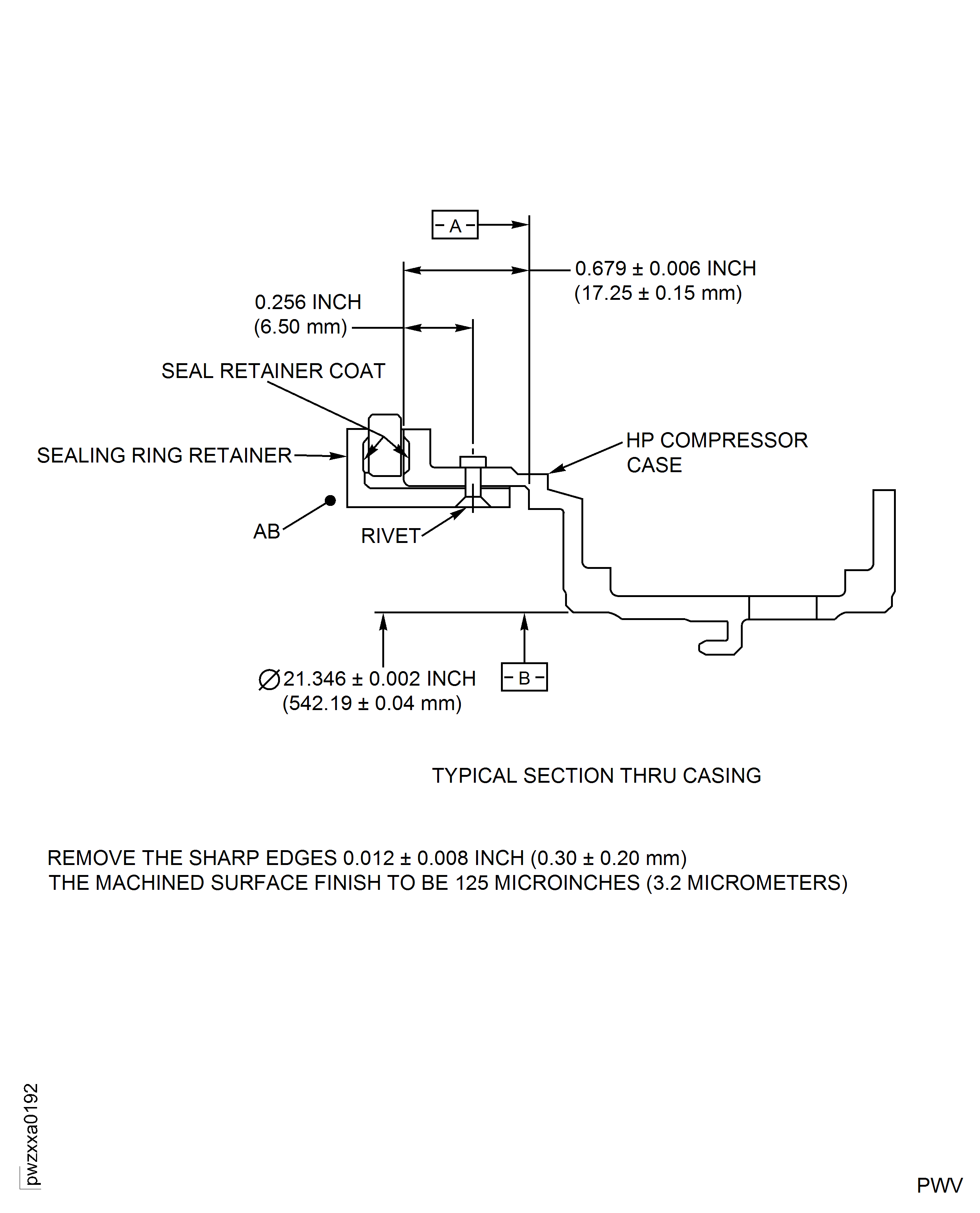 Repair details and dimensions - Assembly C
