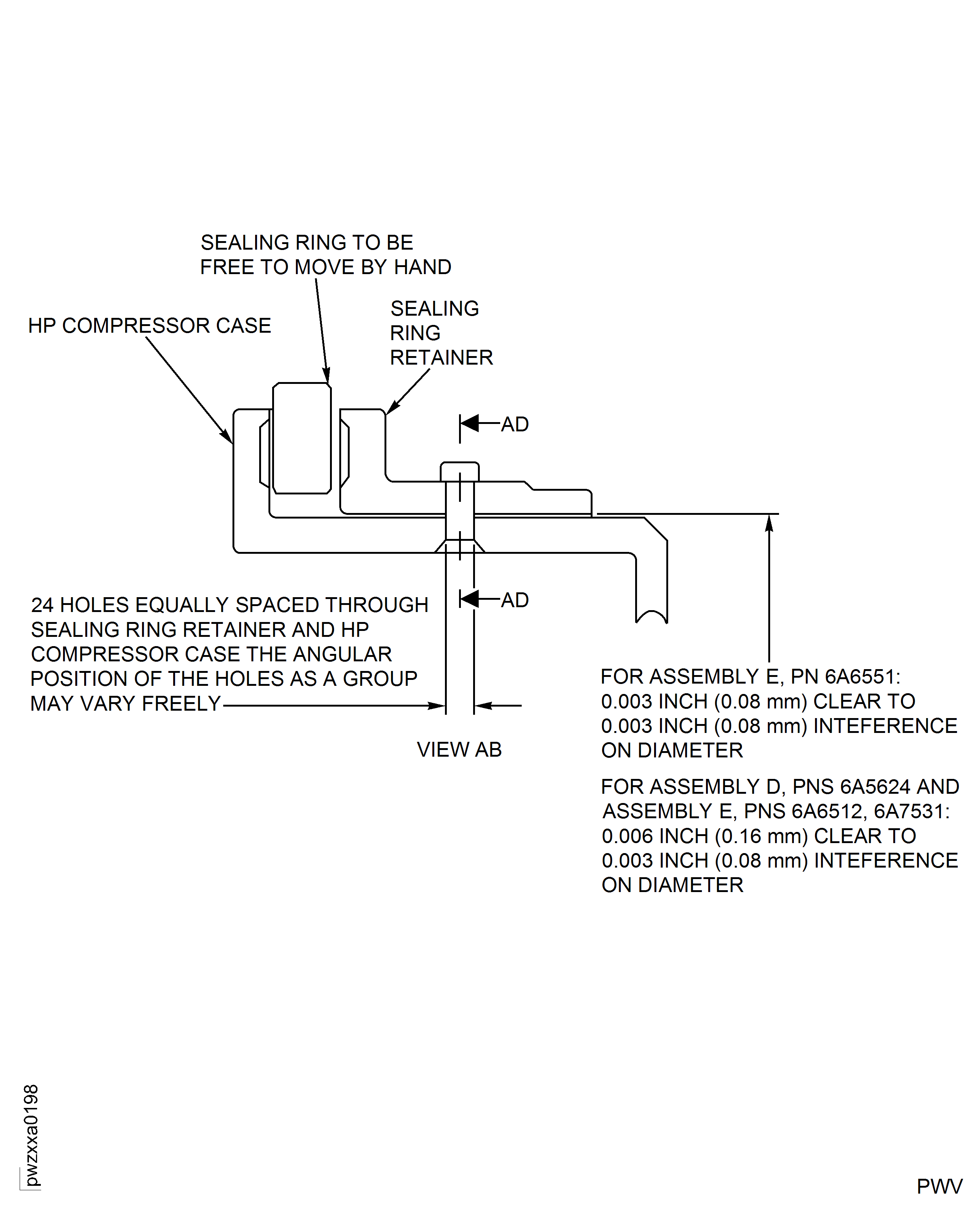 Repair details and dimensions - Assembly D and Assembly E