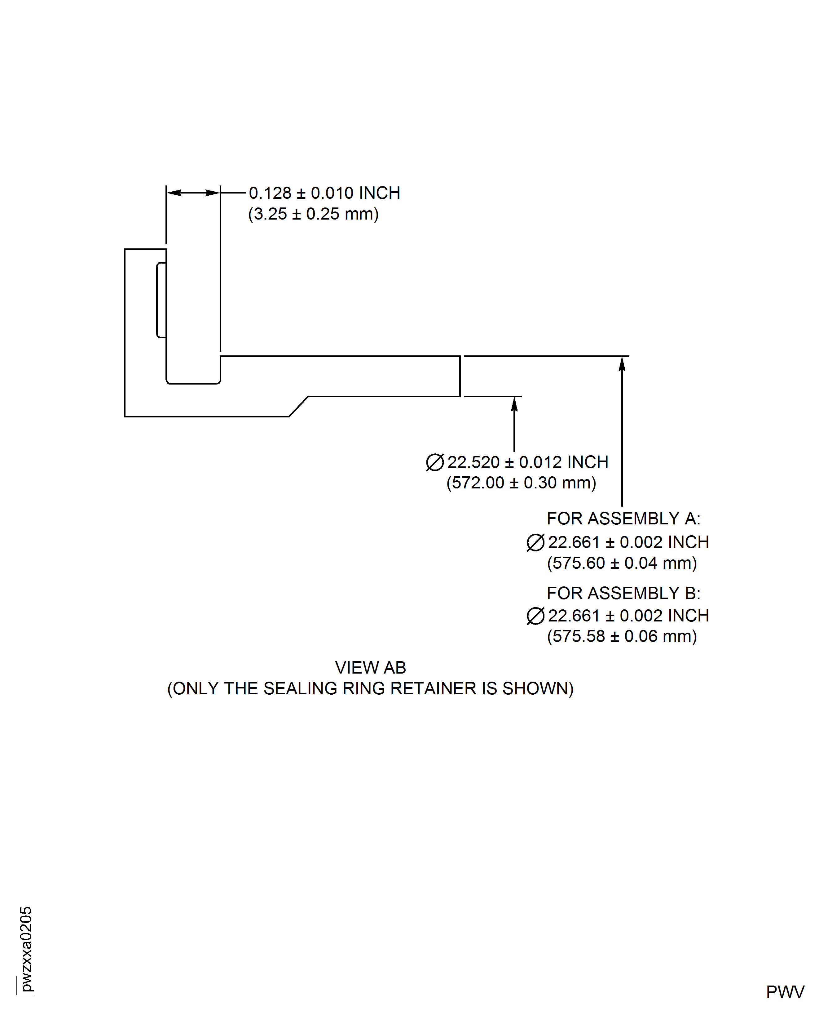Repair details and dimensions - Assembly A and Assembly B