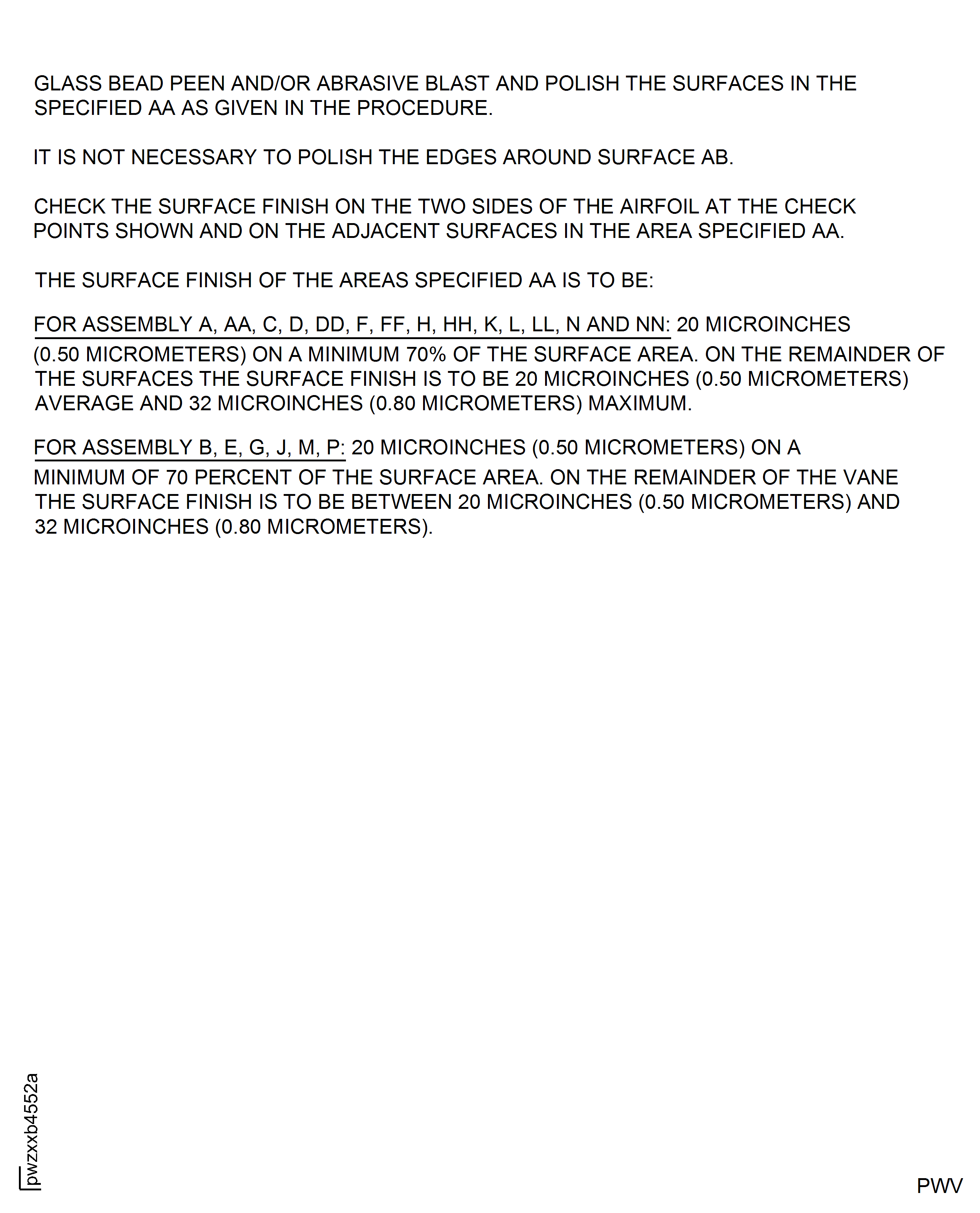 HP Compressor Stages 6 to 11 Stator Vanes (All Assemblies) - Repair Details and Dimensions