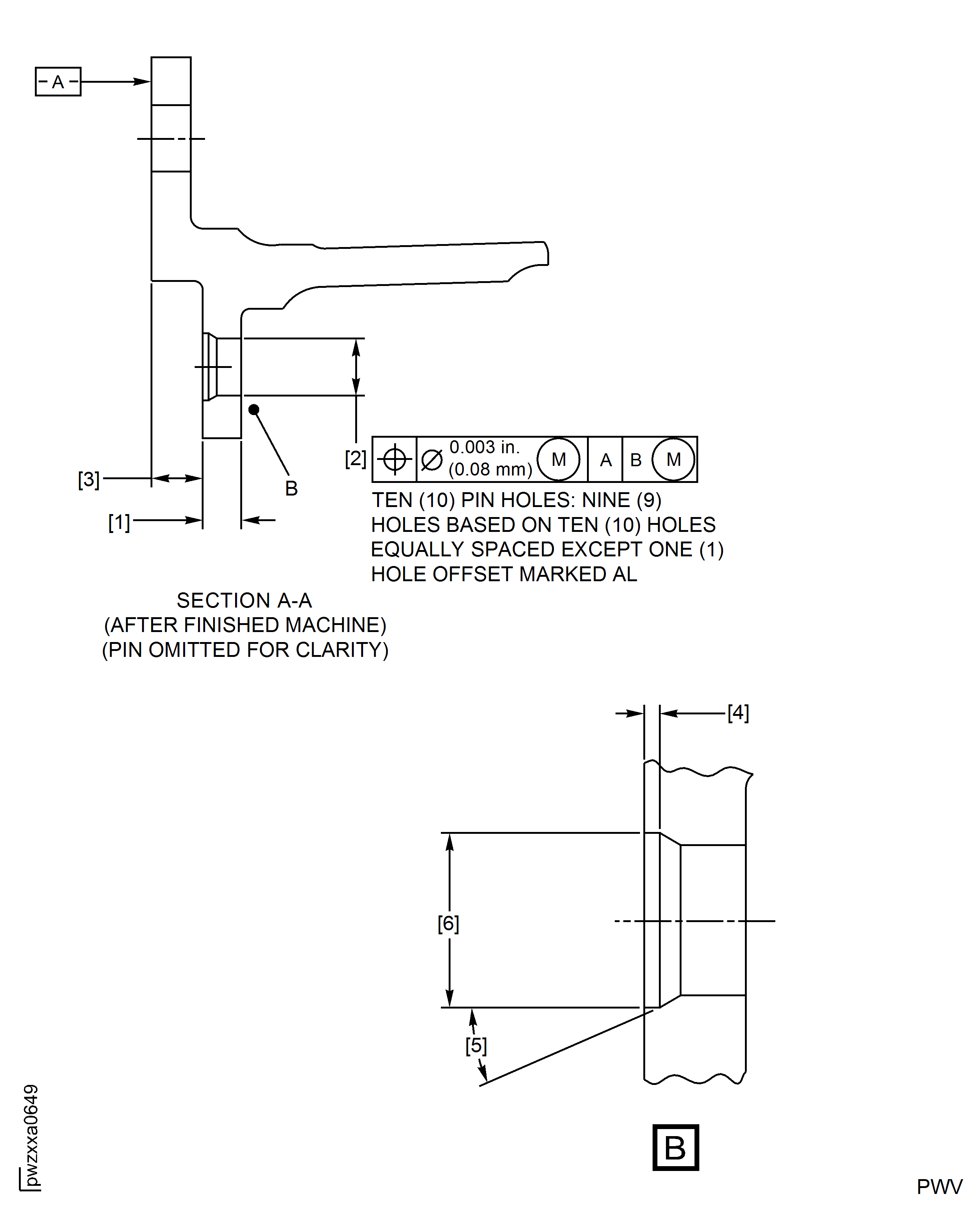 HPC Rear Outer Case, Forward Inner Flange Pin Holes Weld Repair, Repair-027 (VRS9281)