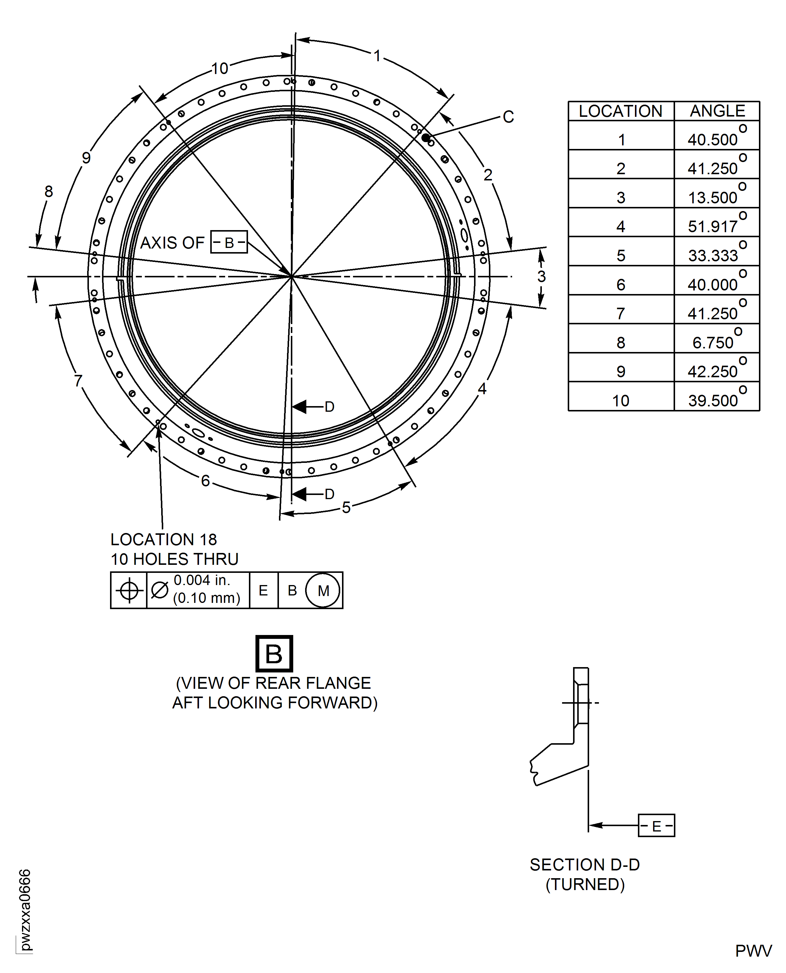 HP Compressor Front Split Case - Repair Zone - Location 18