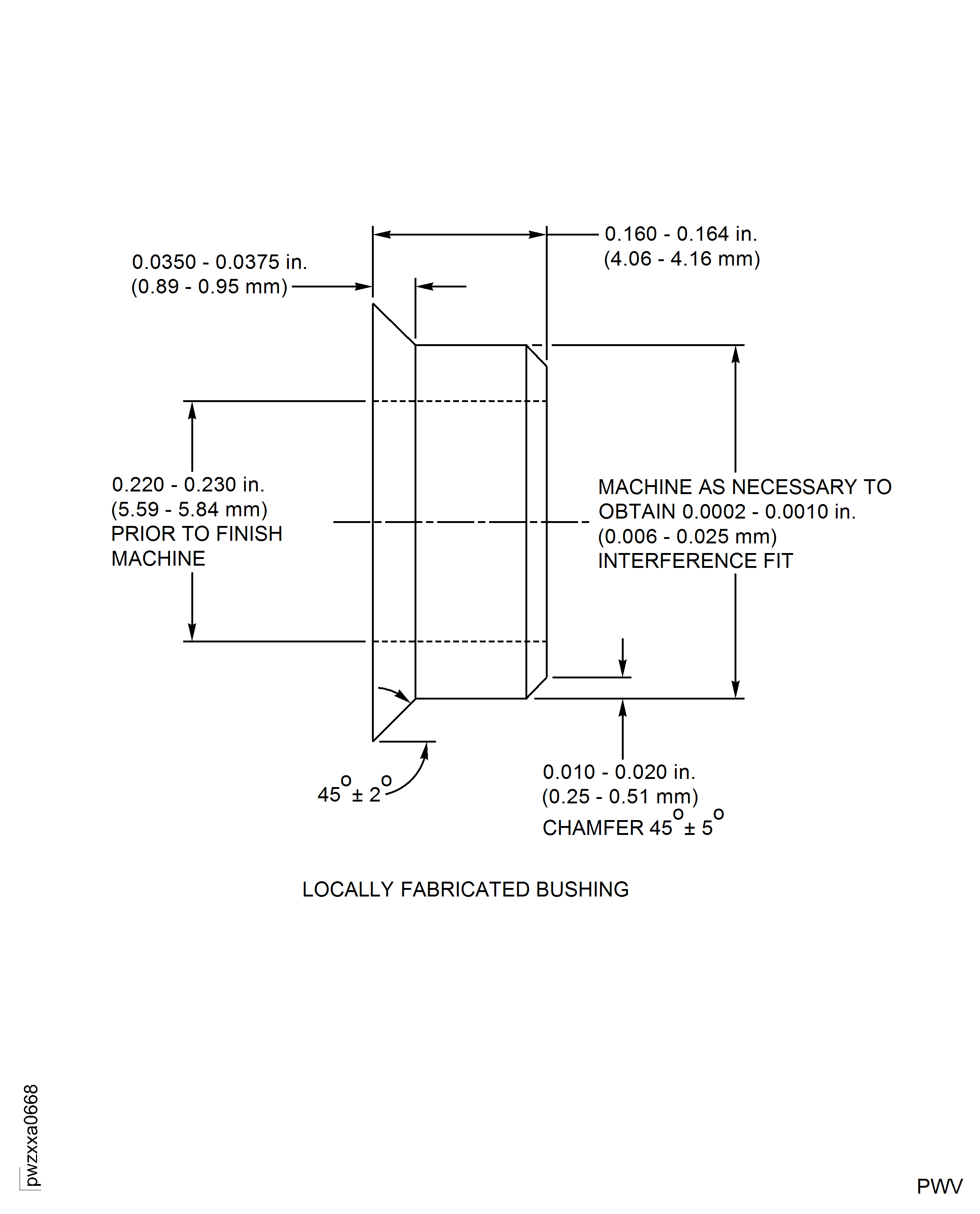 HP Compressor Front Split Case - Bushing - Location 18
