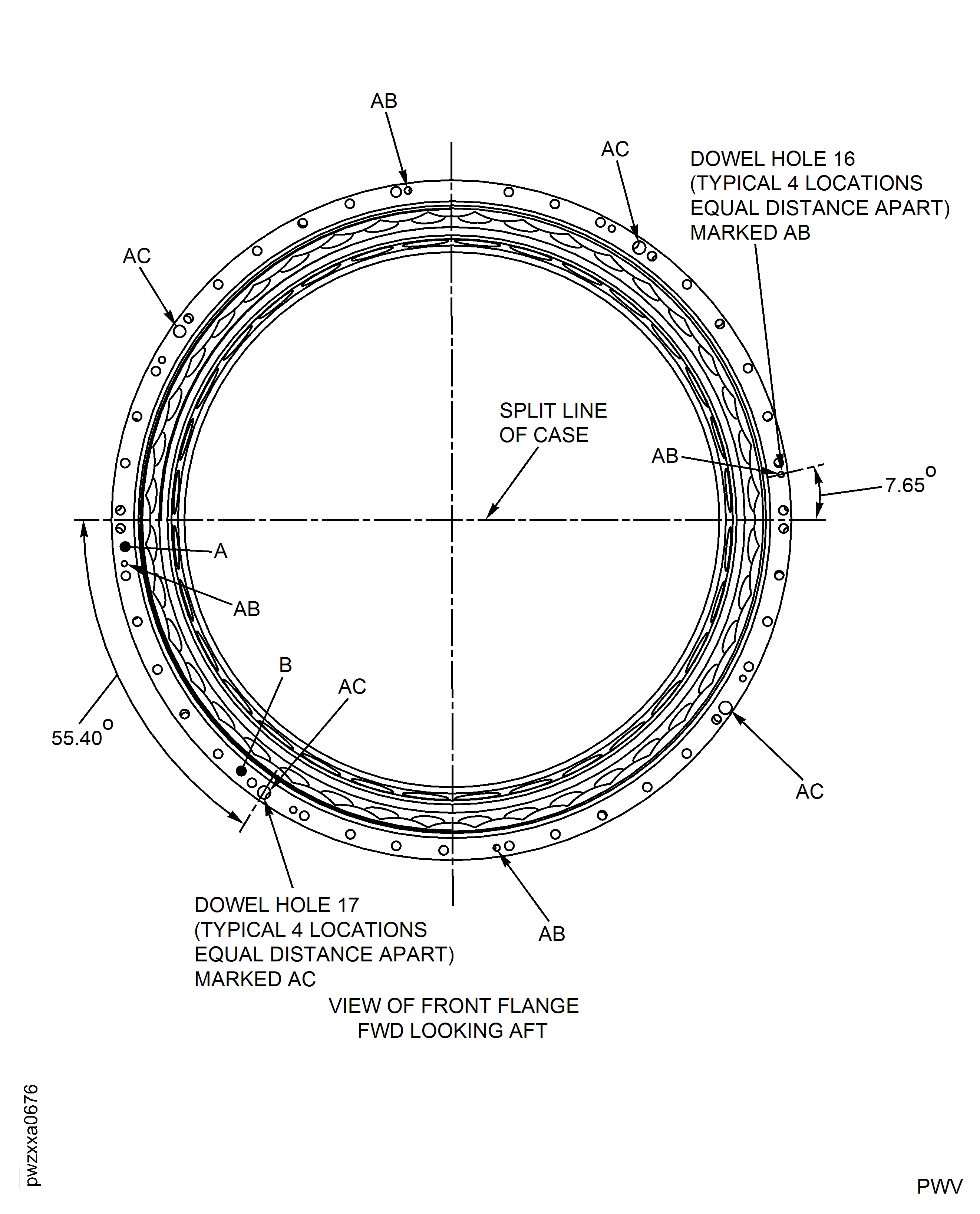 HP Compressor Front Cases - Repair Zone - Location 16 And Location 17 - Assembly B