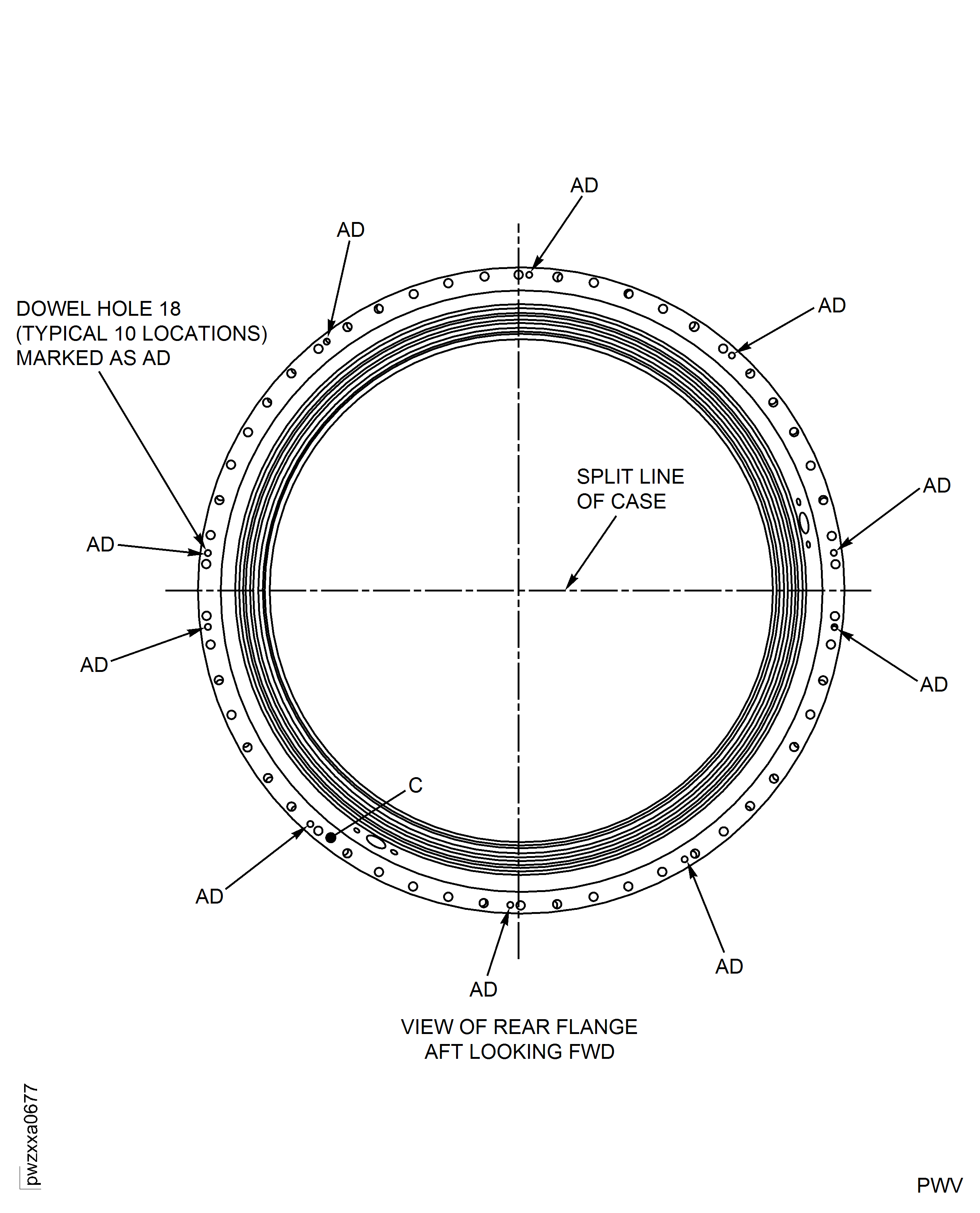 HP Compressor Front Cases - Repair Zone - Location 18 - Assembly B