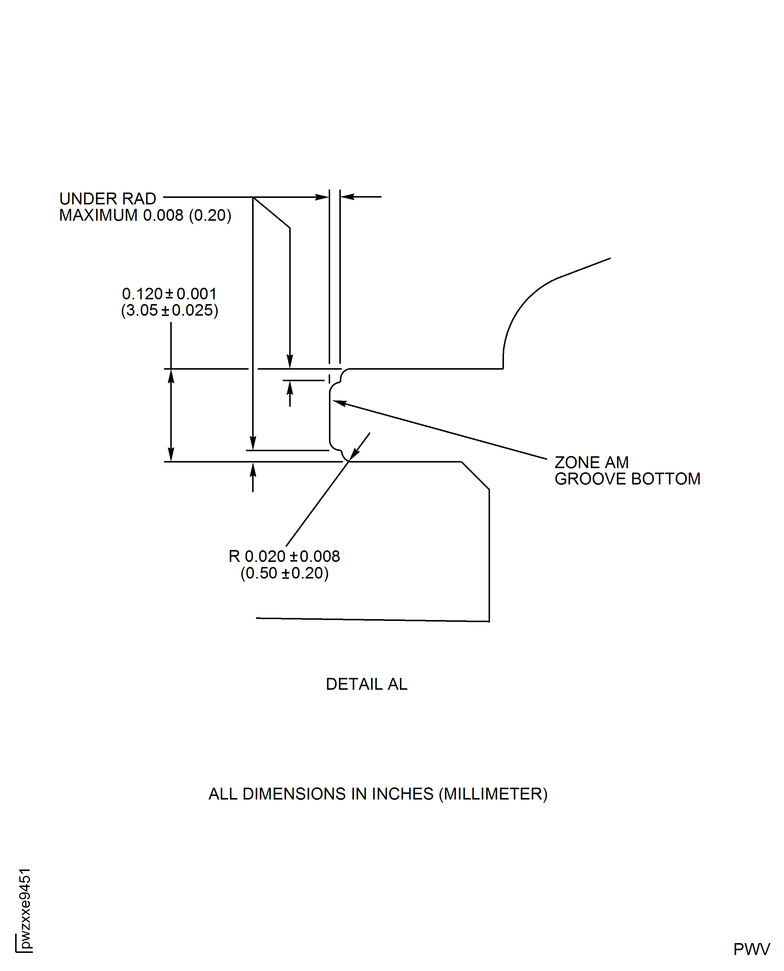 HP Compressor Front Case - Post Repair Dimensions - Assembly B