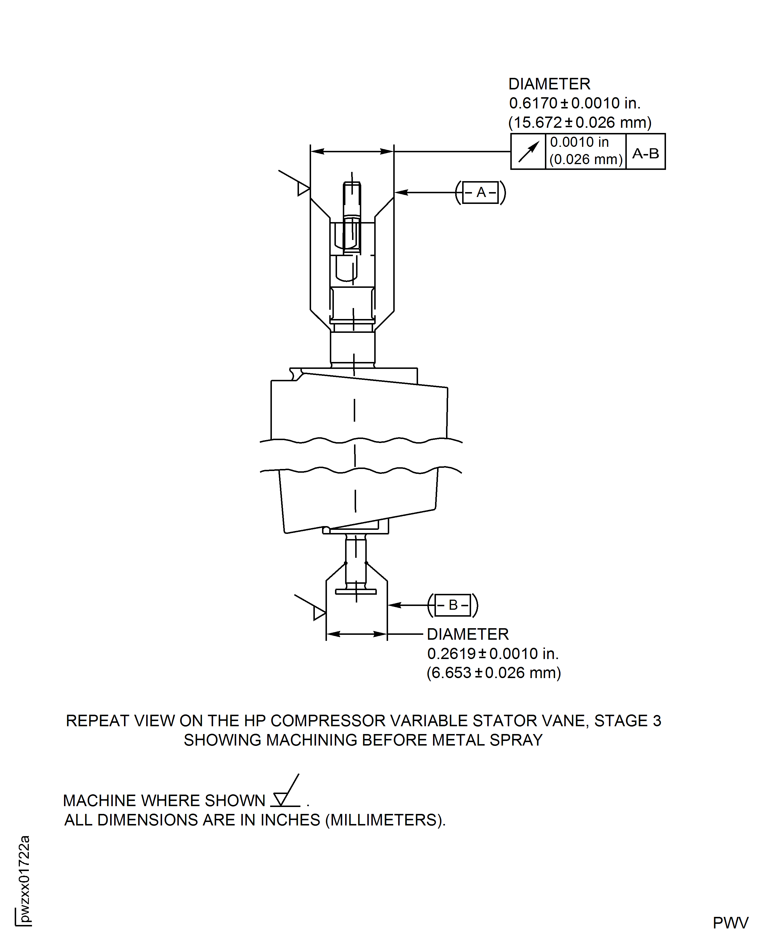 Repair Details and Dimensions - Assembly A, B, E, G and J
