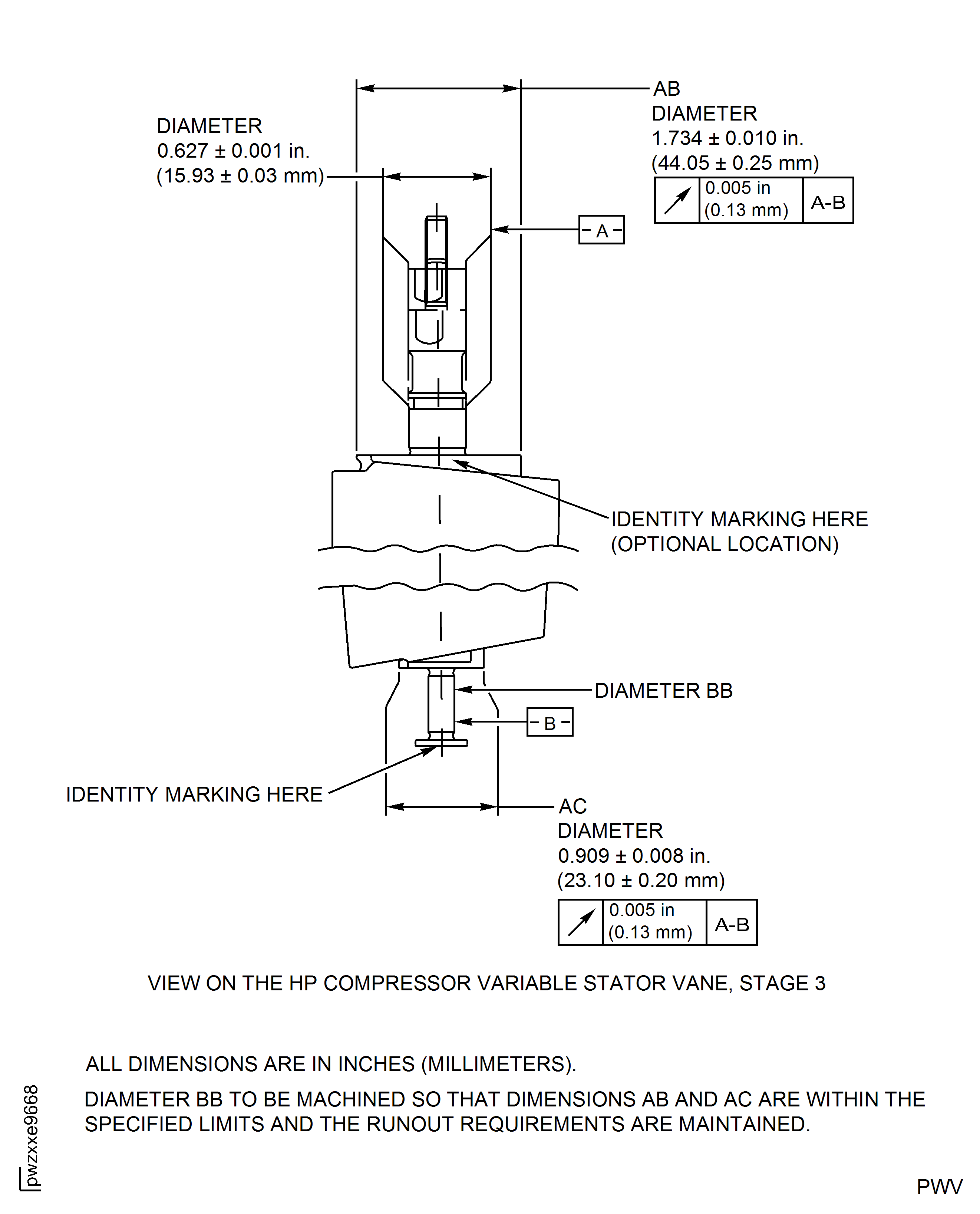Repair Details and Dimensions - Assembly G and J