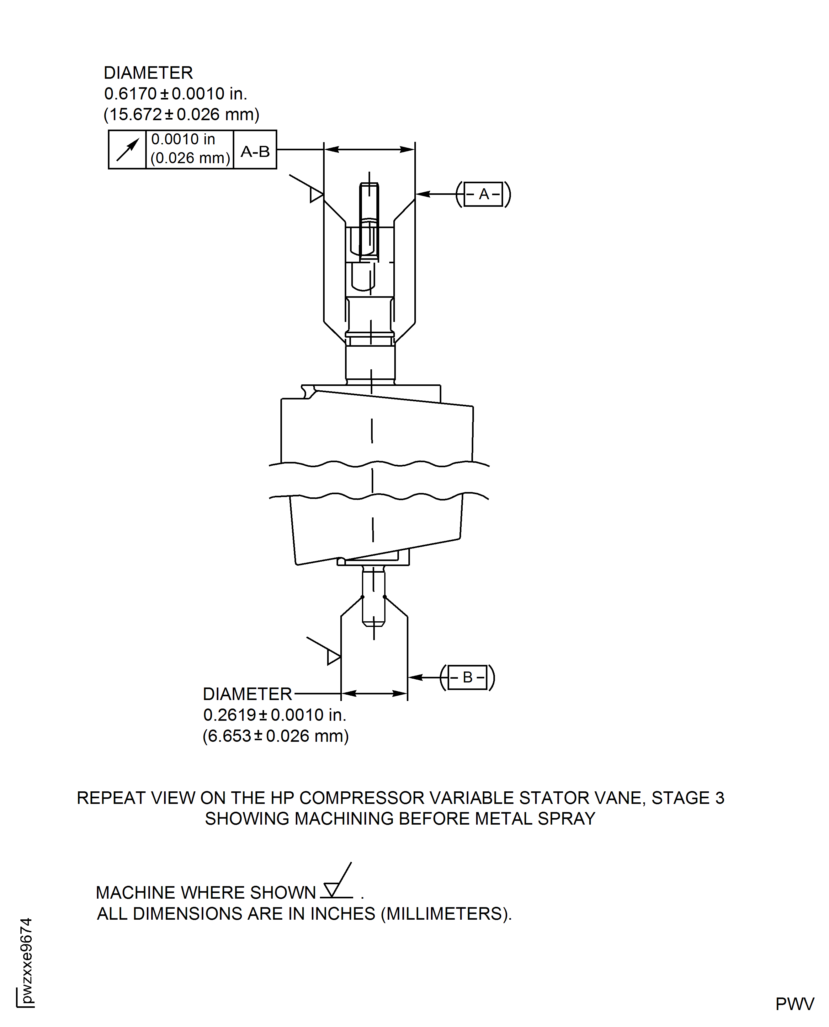 Repair Details and Dimensions - Assembly C, D, F, H and K