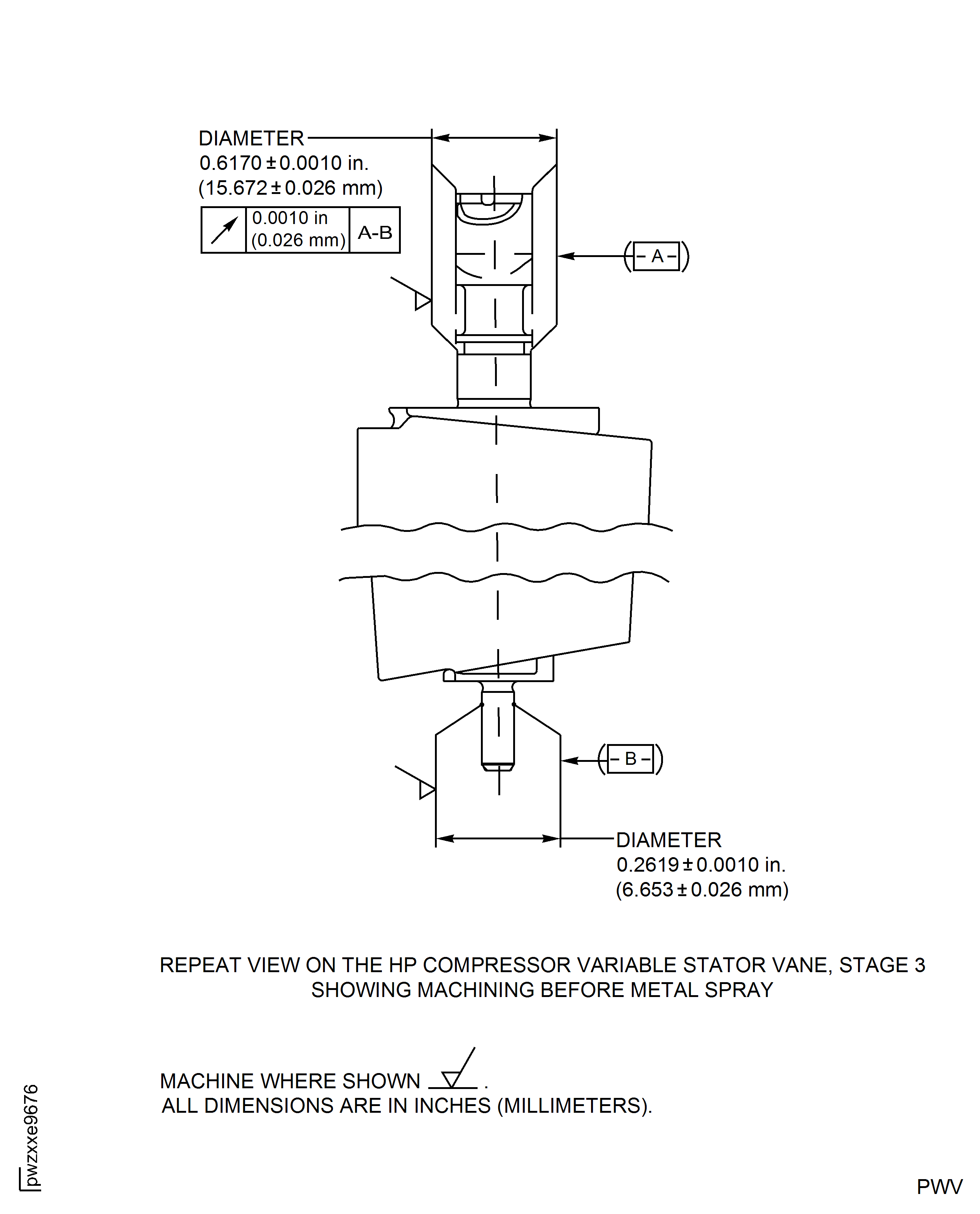 Repair Details and Dimensions - Assembly N, P, Q and R