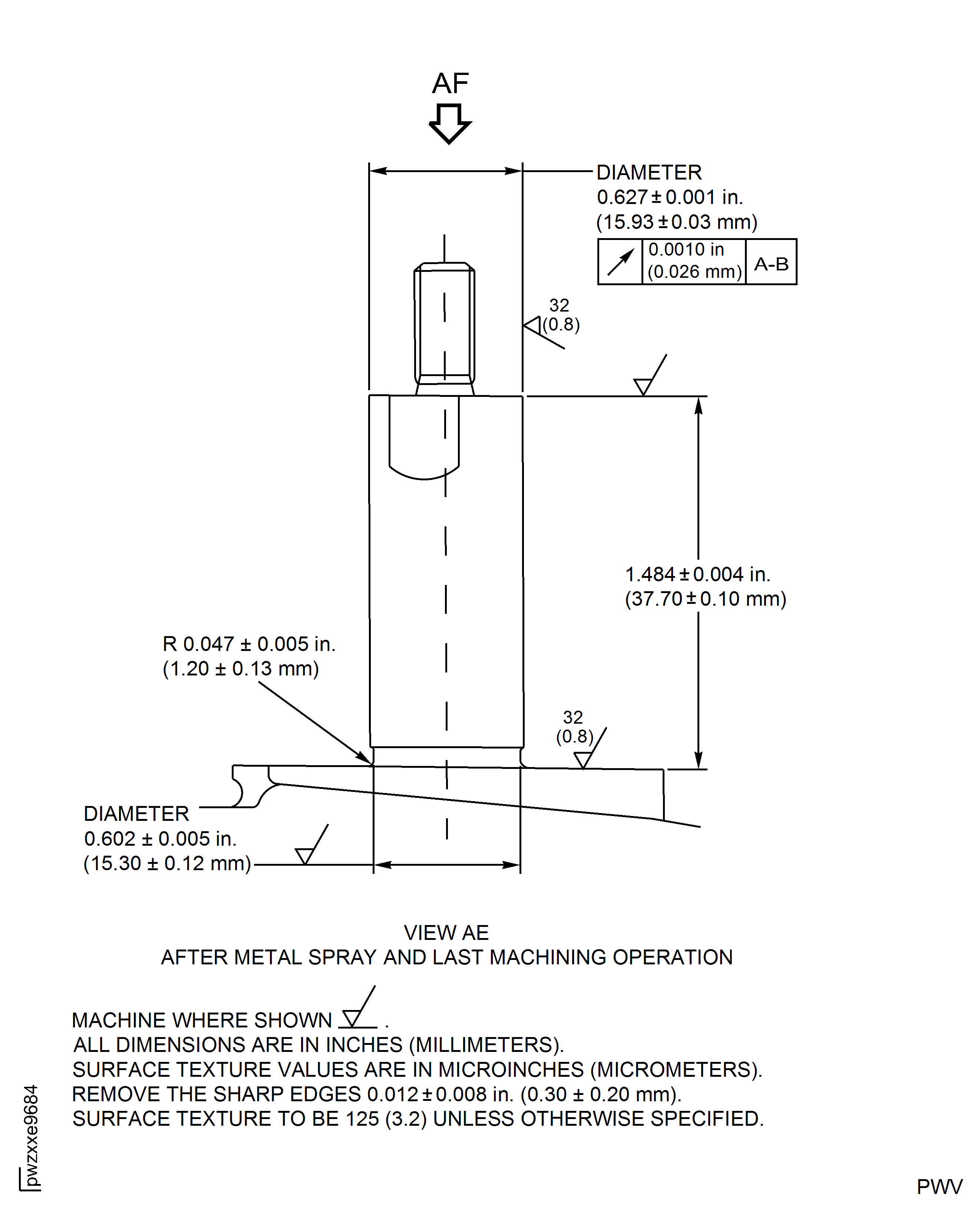 Repair Details and Dimensions - Assembly J and K