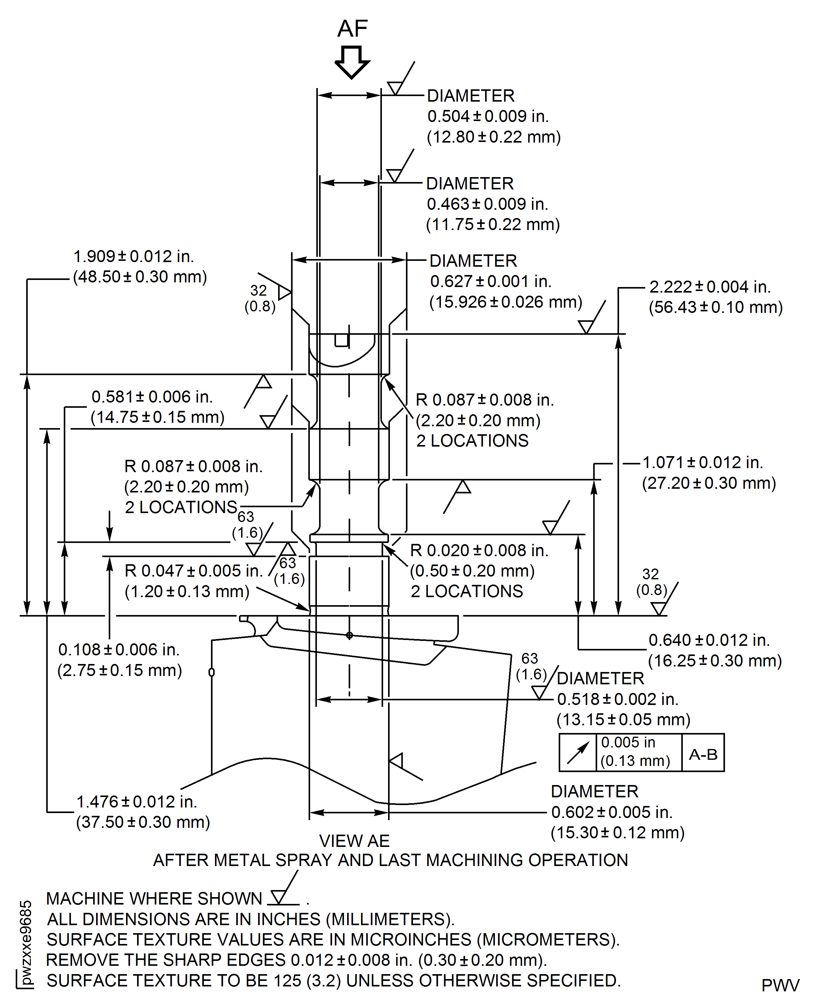 Repair Details and Dimensions - Assembly L