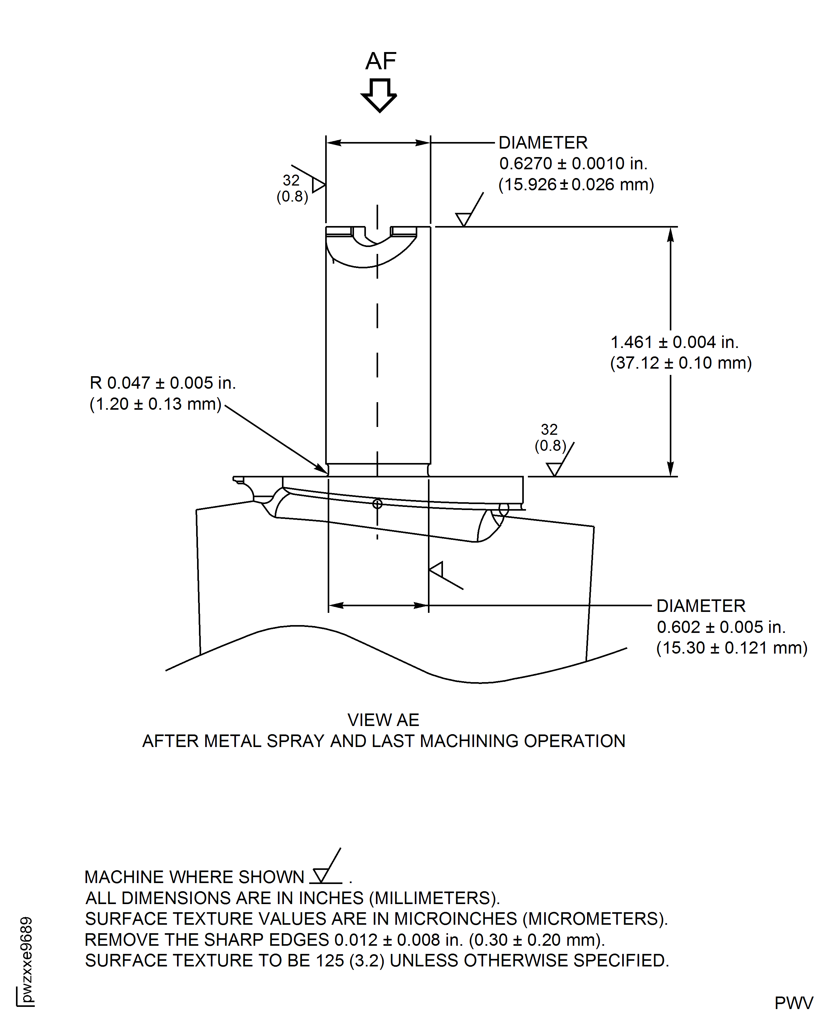 Repair Details and Dimensions - Assembly Q