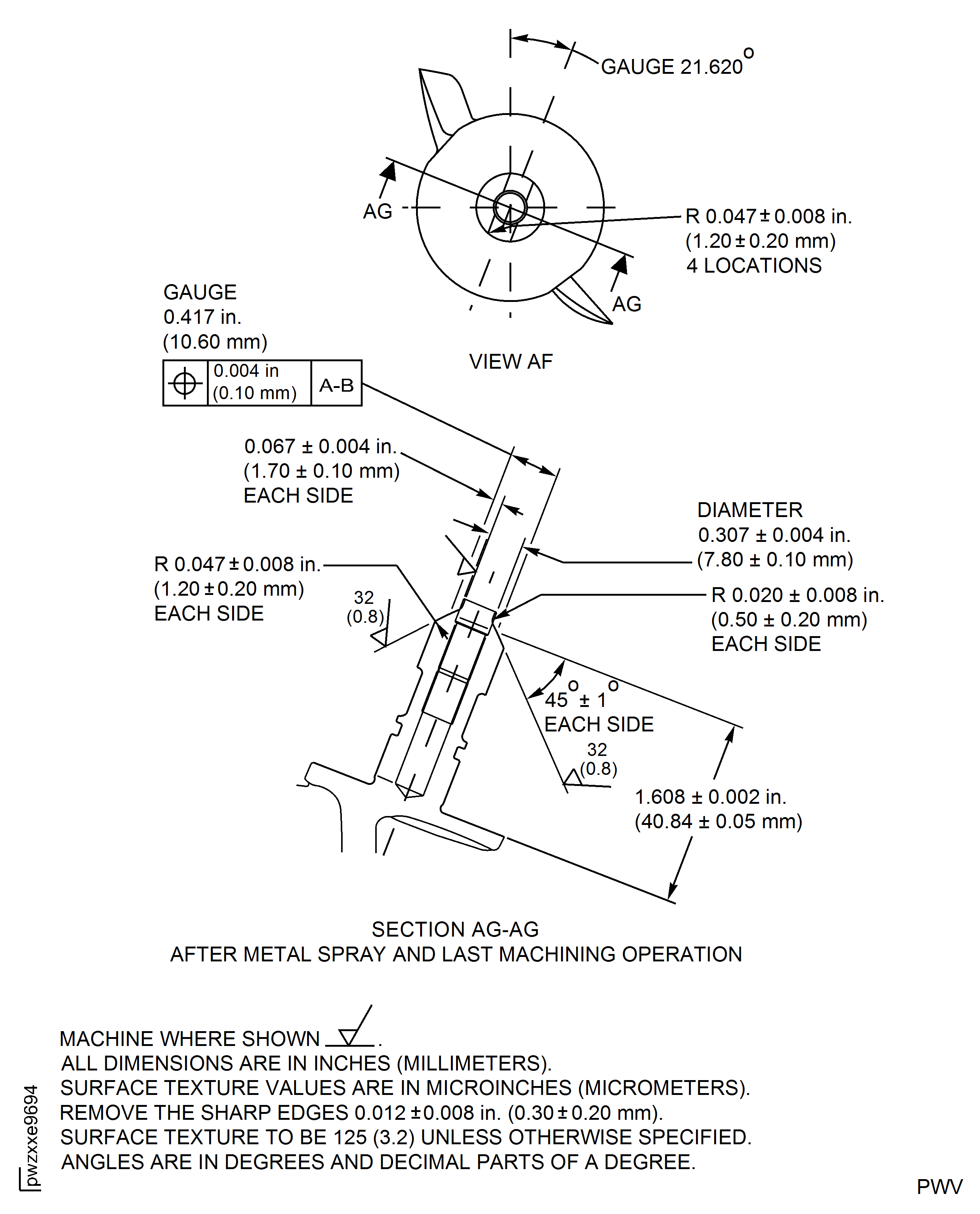 Repair Details and Dimensions - Assembly N