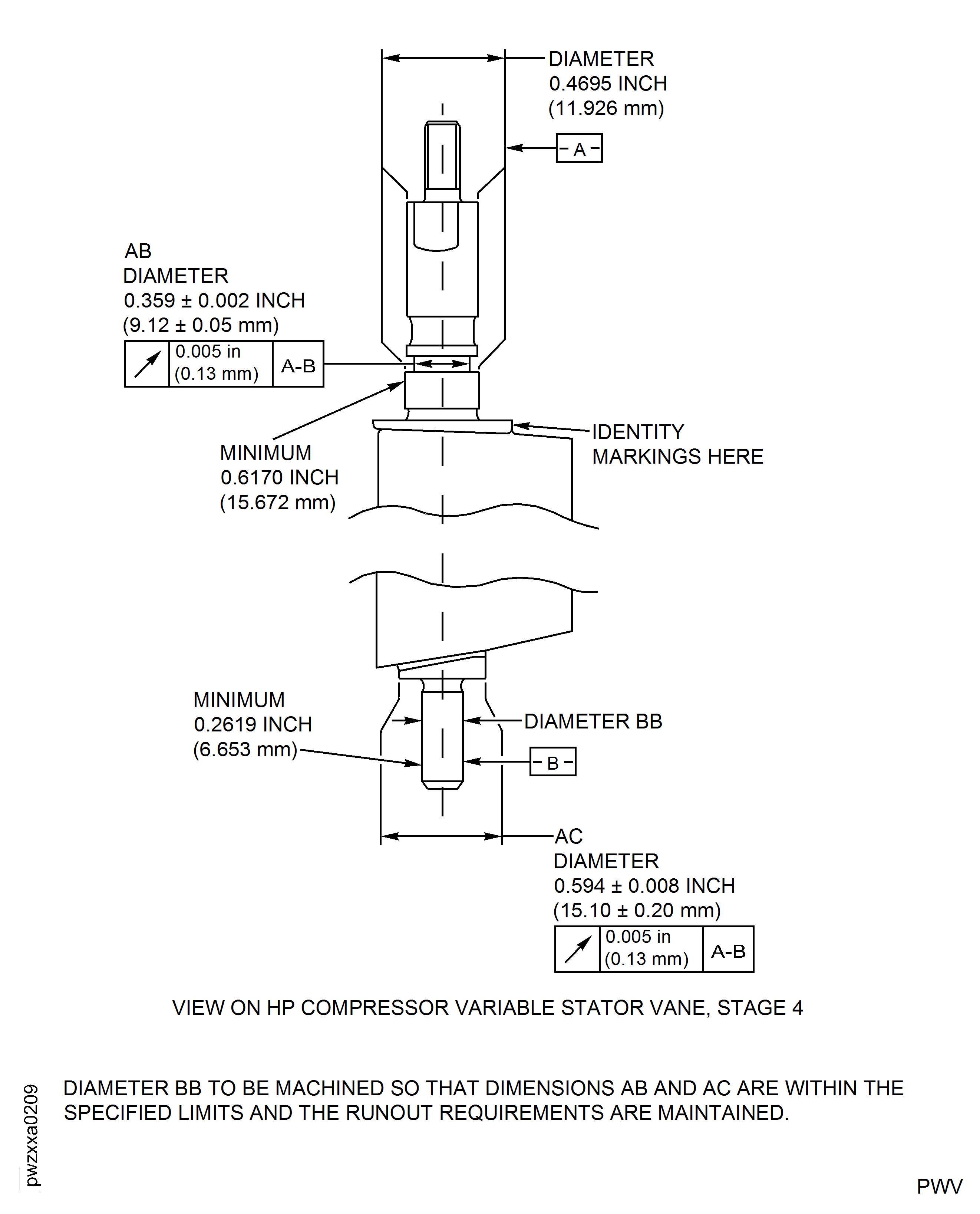 Repair Details and Dimensions - Assembly D and E