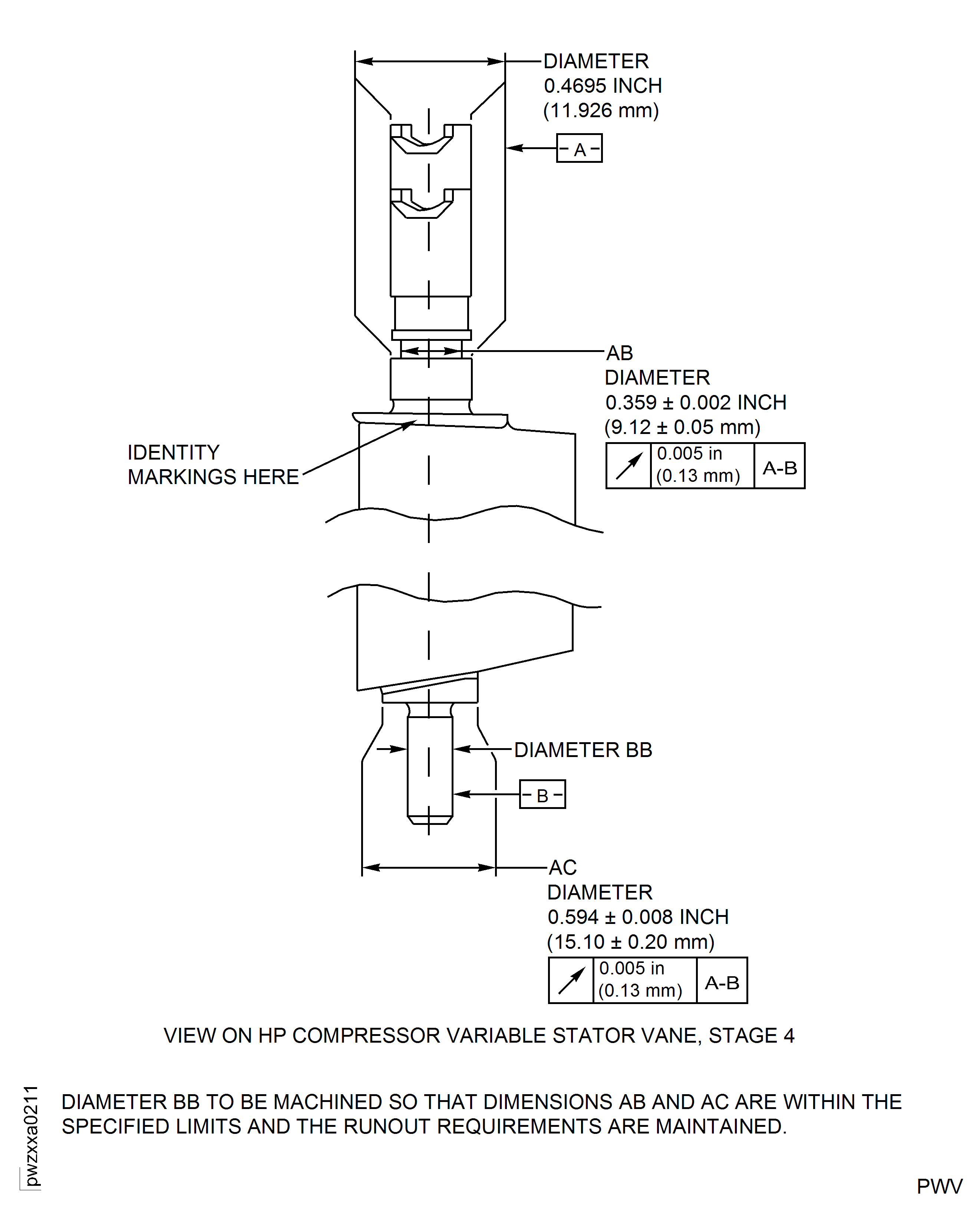 Repair Details and Dimensions - Assembly G and J