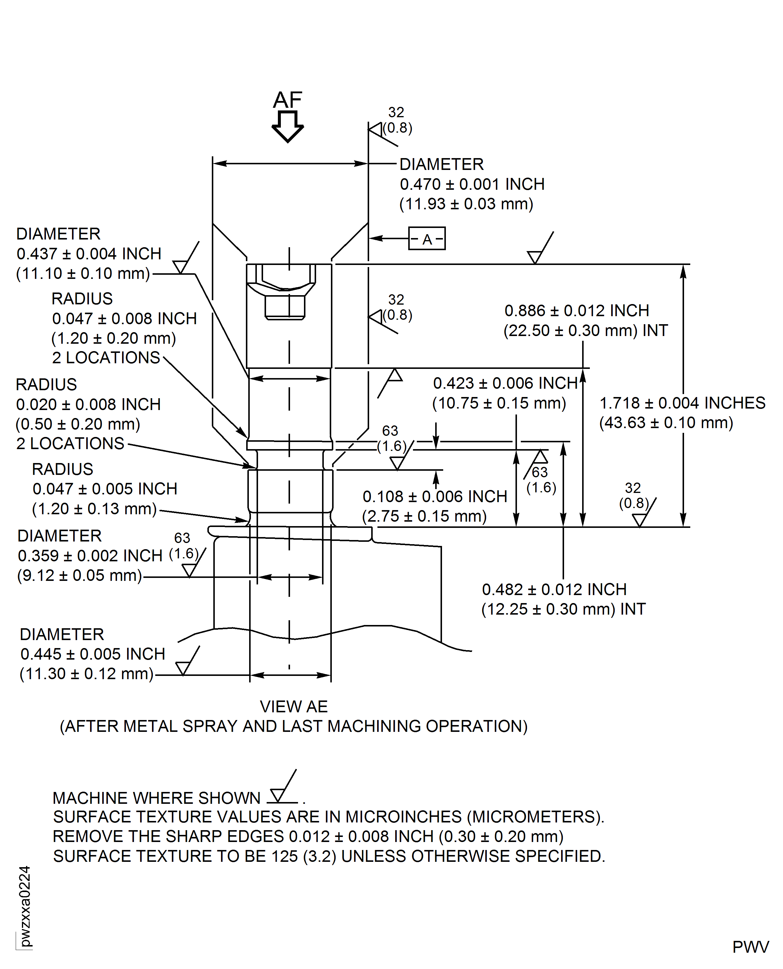 Repair Details and Dimensions - Assembly K