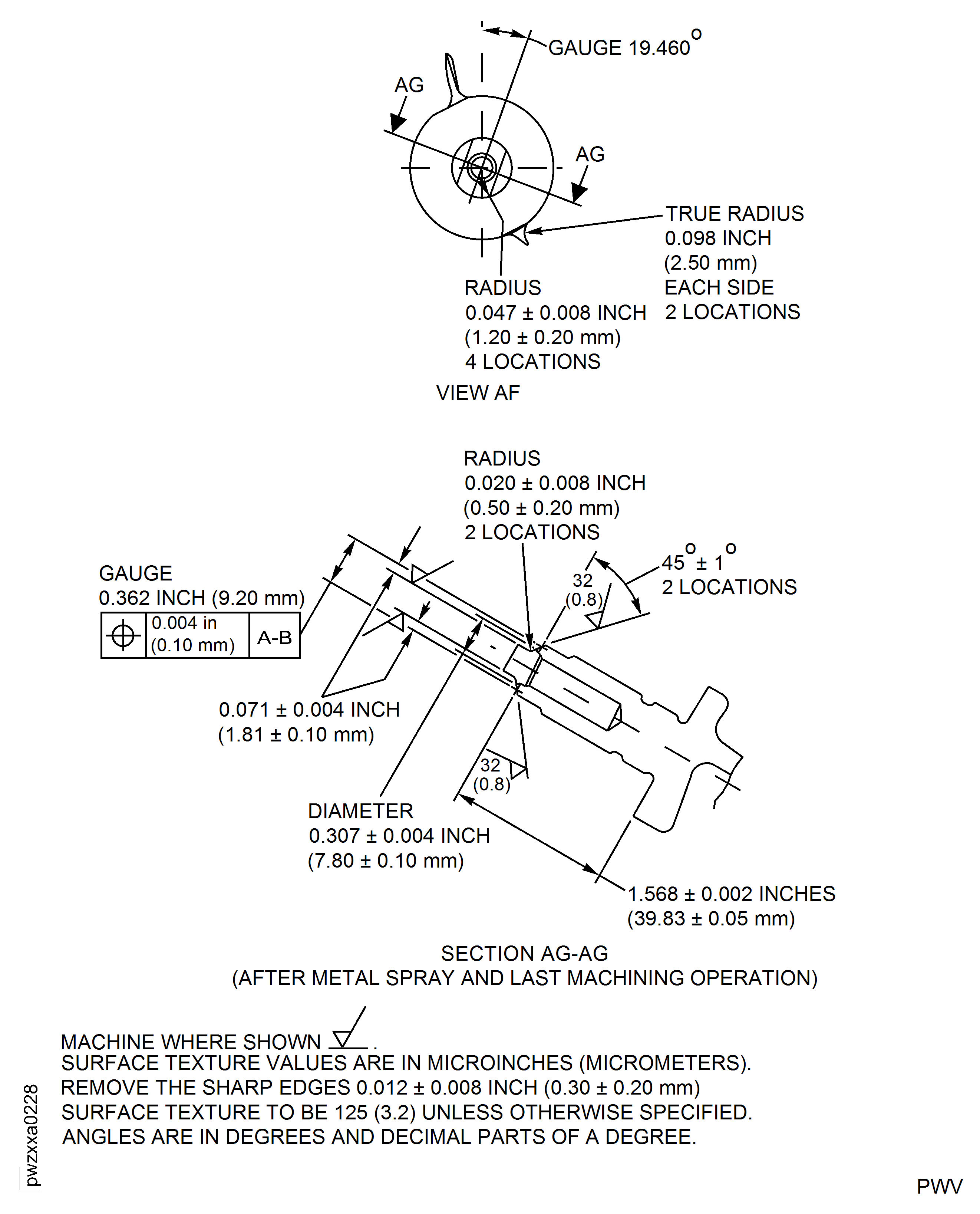 Repair Details and Dimensions - Assembly K