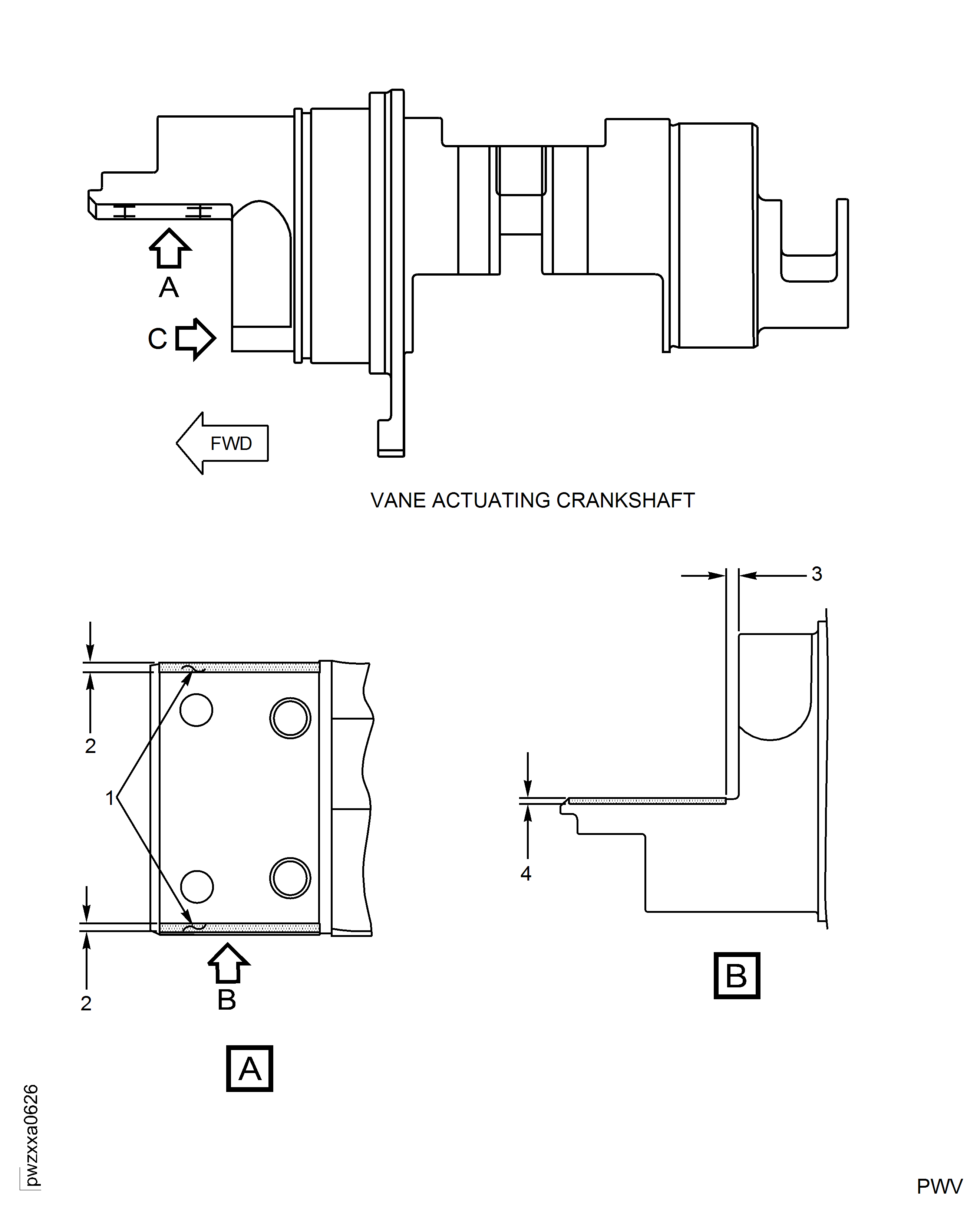 HPC Vane Actuating Crankshaft, Surface Damage Blend Repair-012 (VRS9392) (Applicable to PNs 6A7975 and 6A7976 Only)