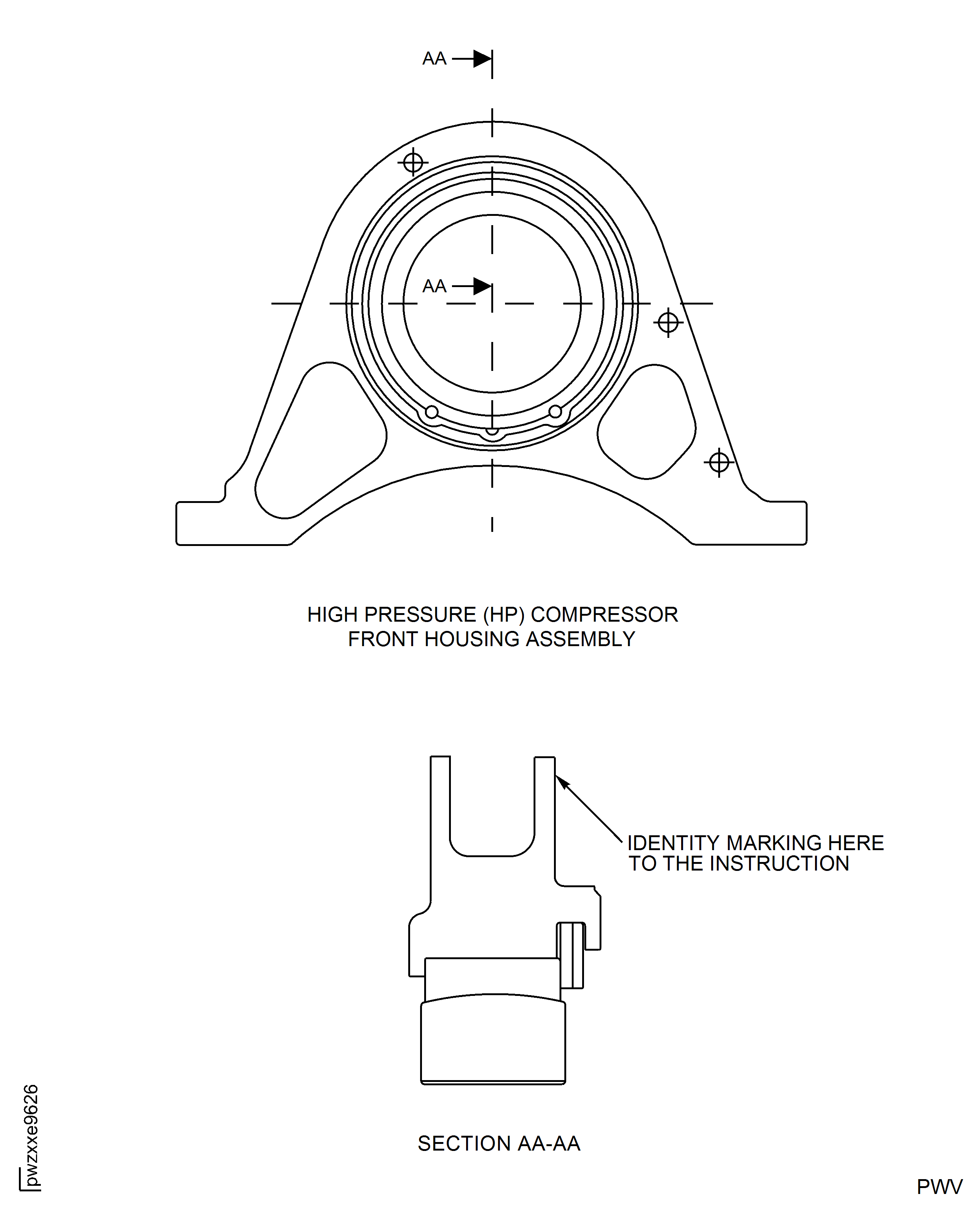 High Pressure (HP) Compressor Front Housing Assembly