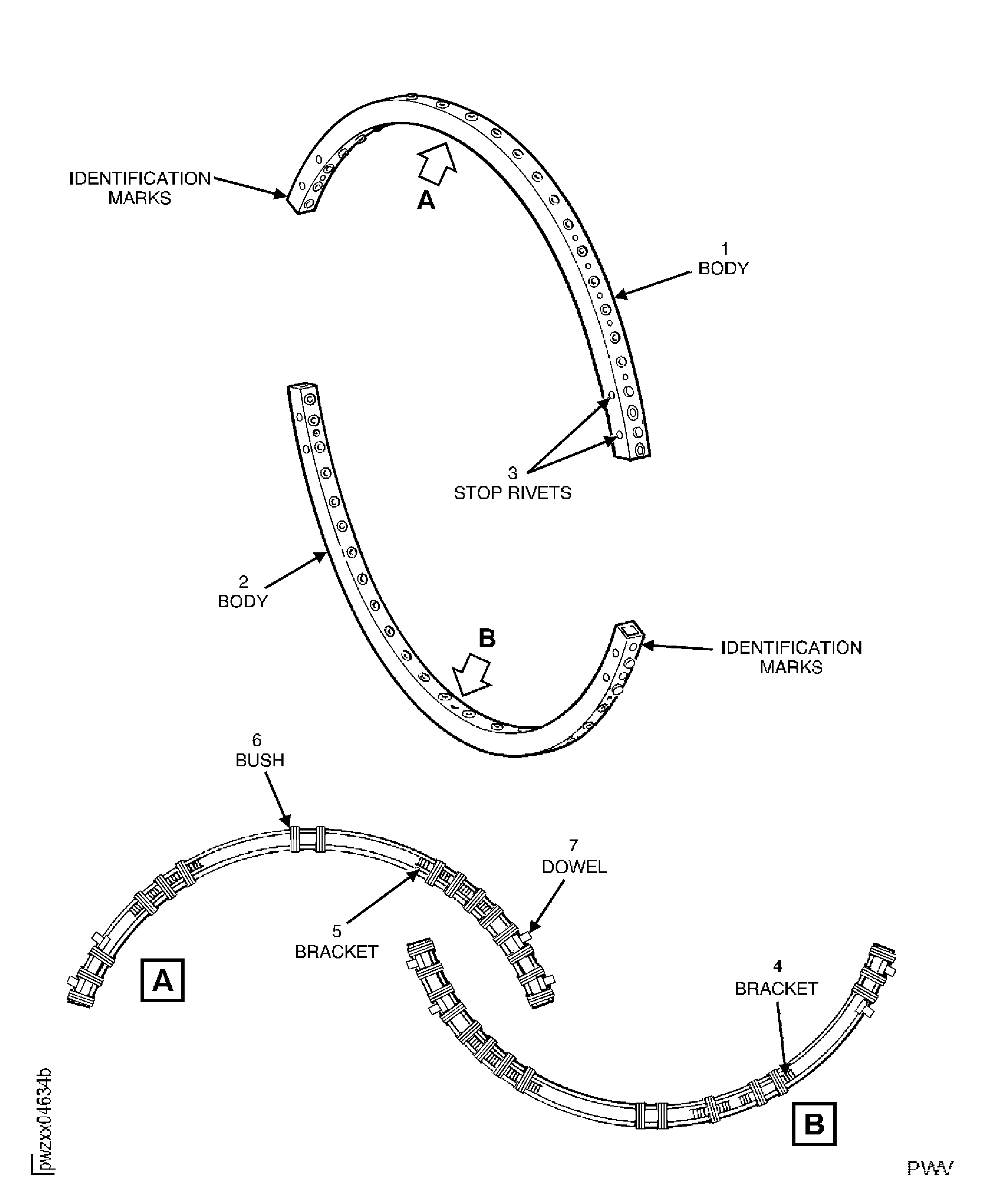 Stage 5 Upper and Lower Unison Rings - Inspection Locations