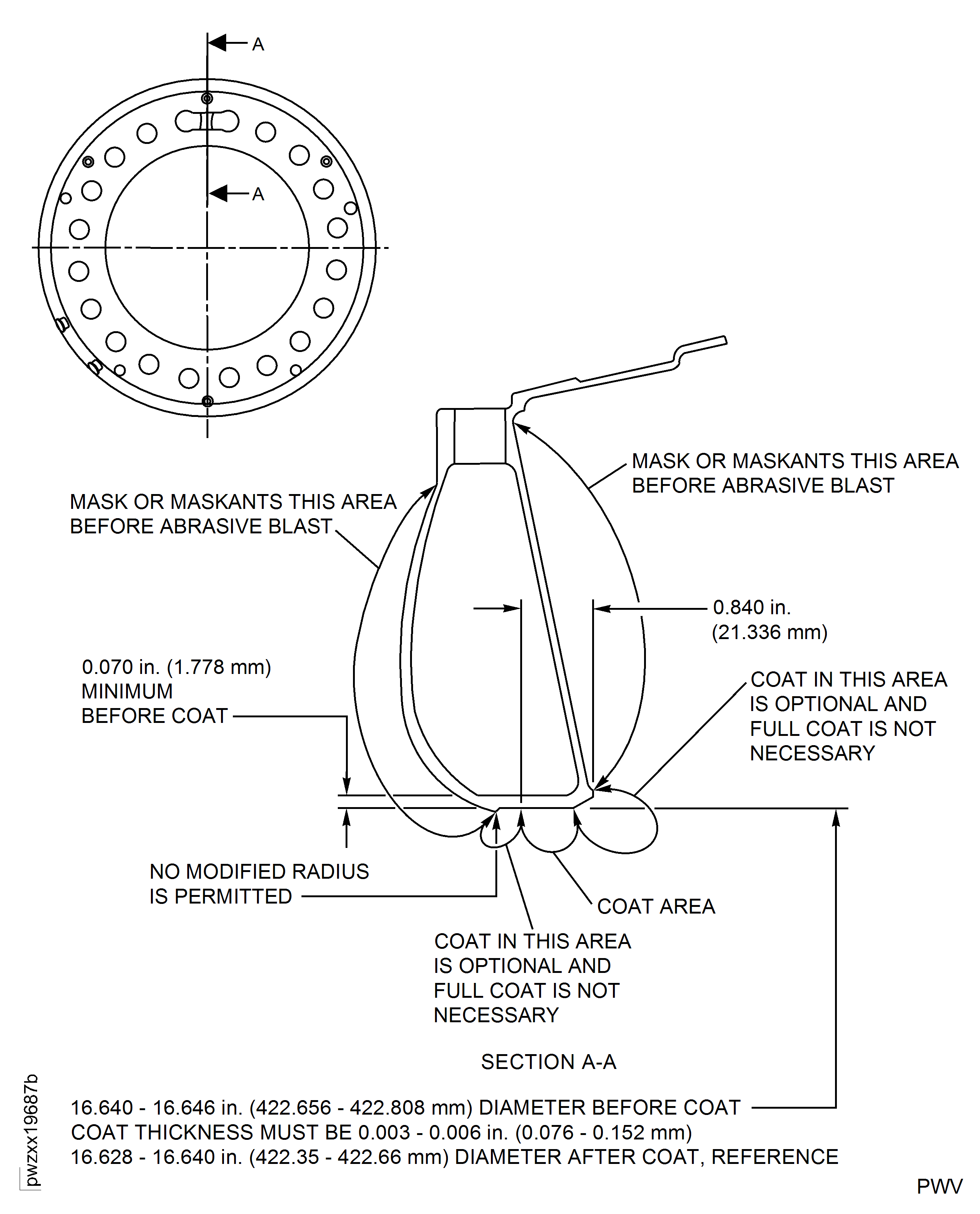 Repair Details and Dimensions (All PNs Except For PNs 2A0550-01, 2A1383, 2A1618, 2A1620, 2A1666 And 2A2032)